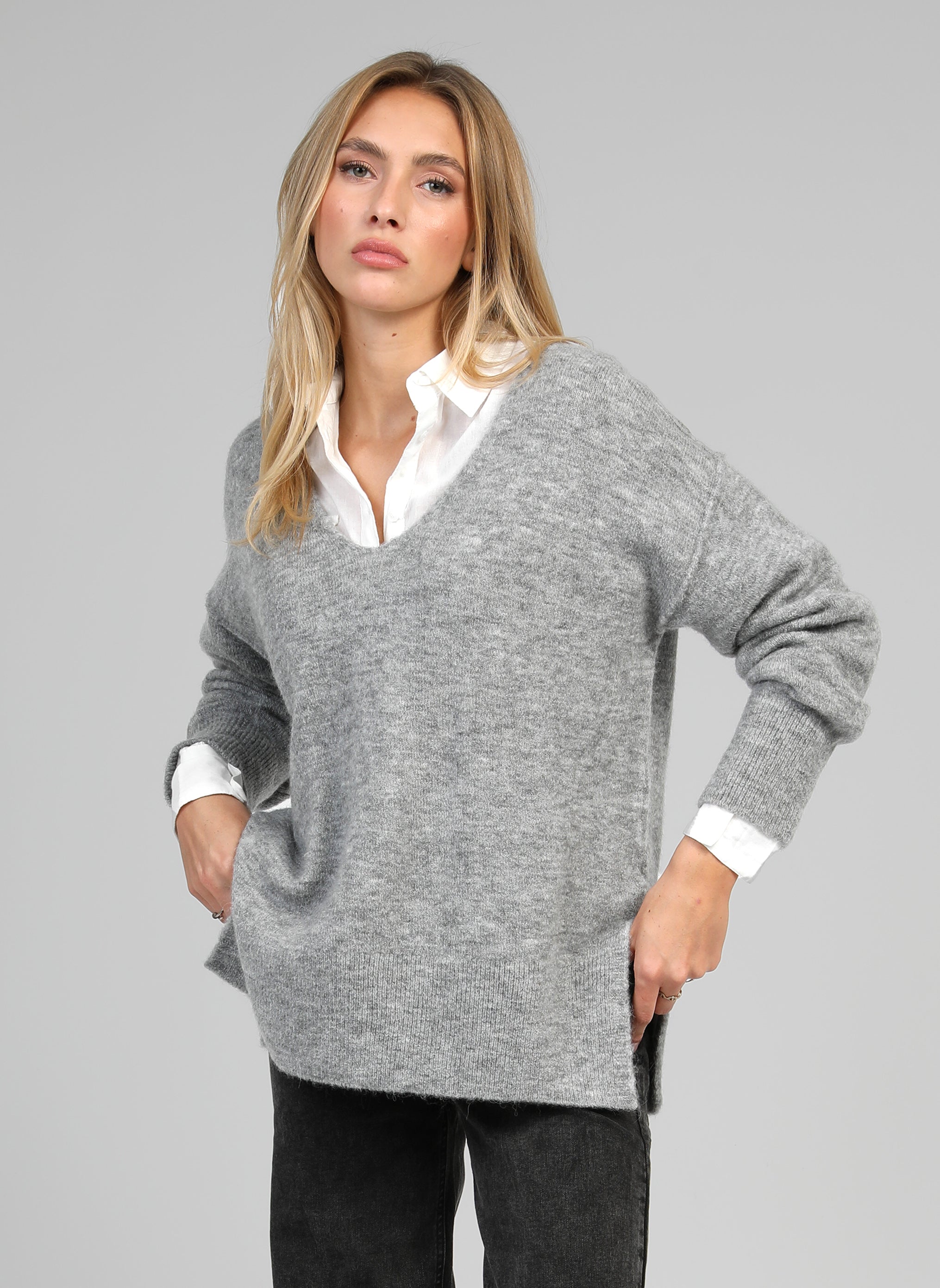 PULL LIVYA gris chine