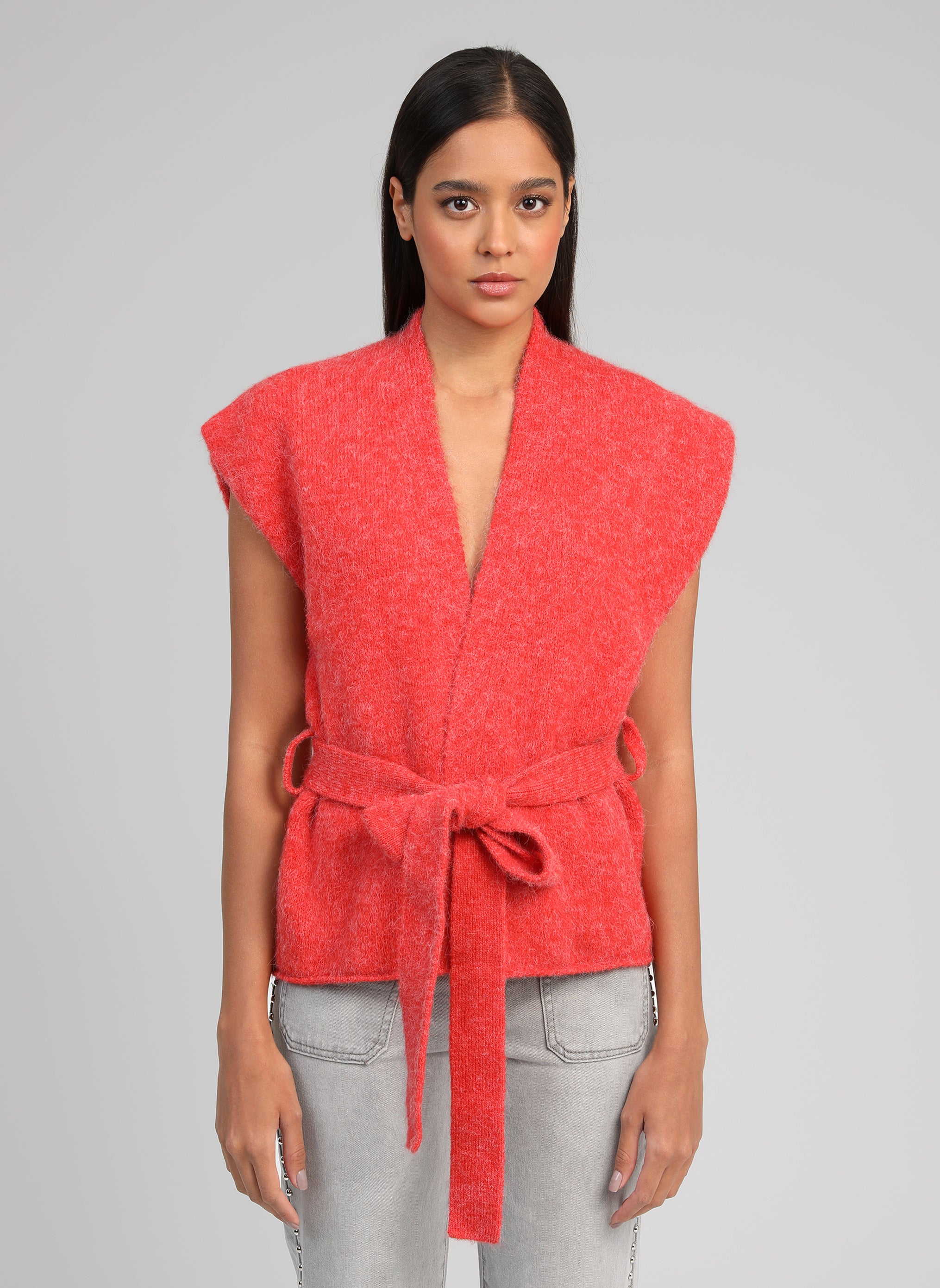 GILET LOUNINI coquelicot