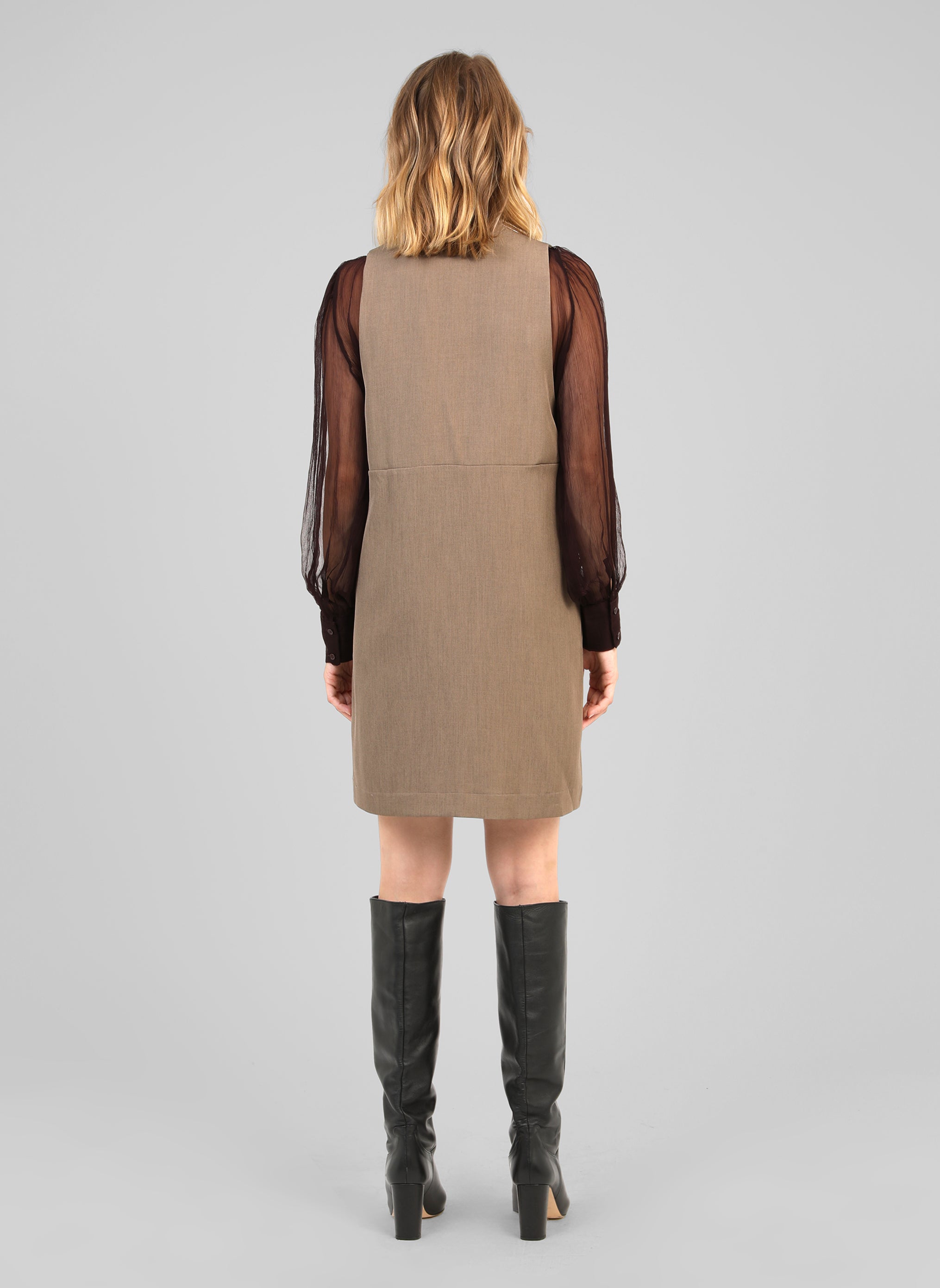 ROBE COURTE MADINA taupe