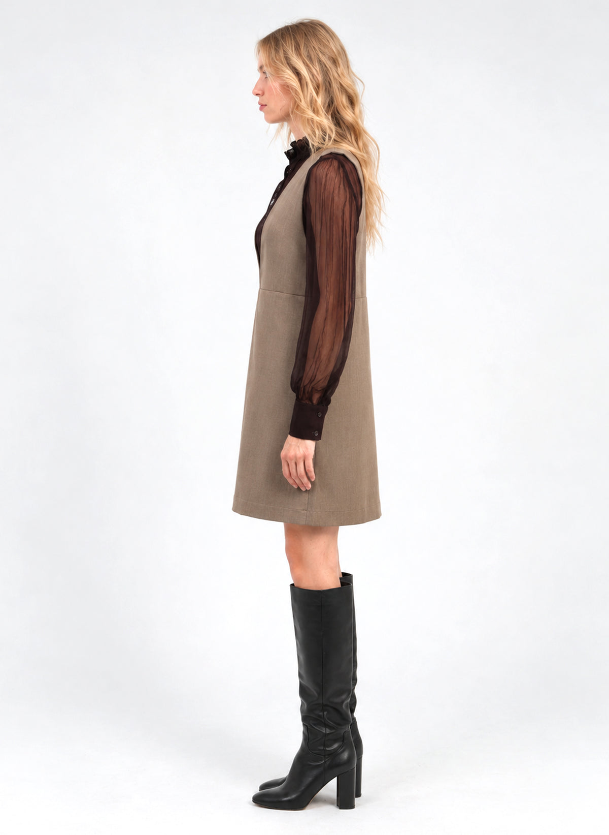 ROBE COURTE MADINA taupe