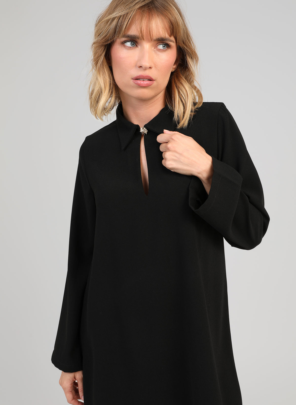 MALOPA SHORT DRESS, black