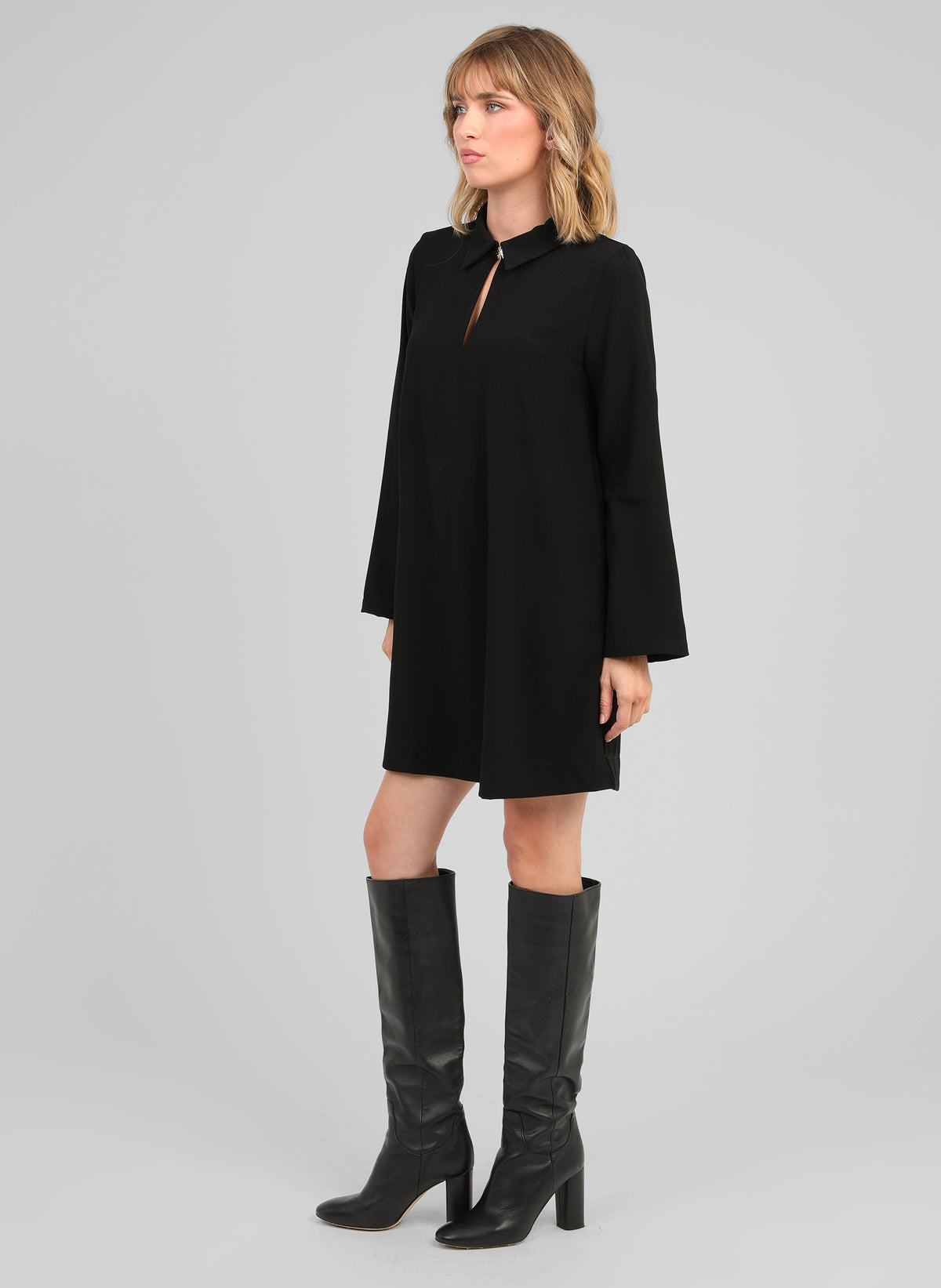 MALOPA SHORT DRESS, black