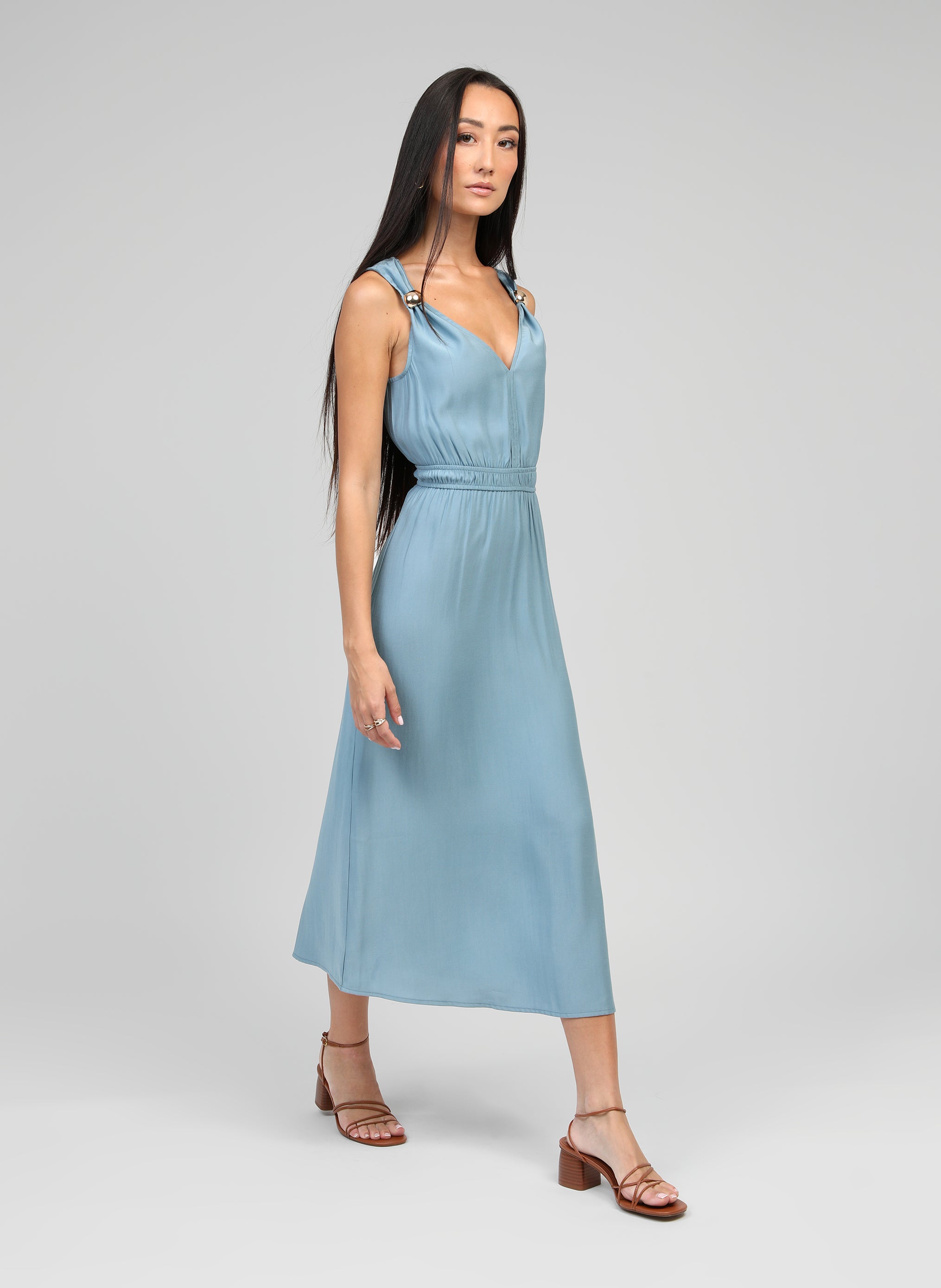 MIDI MALOUISE sky dress
