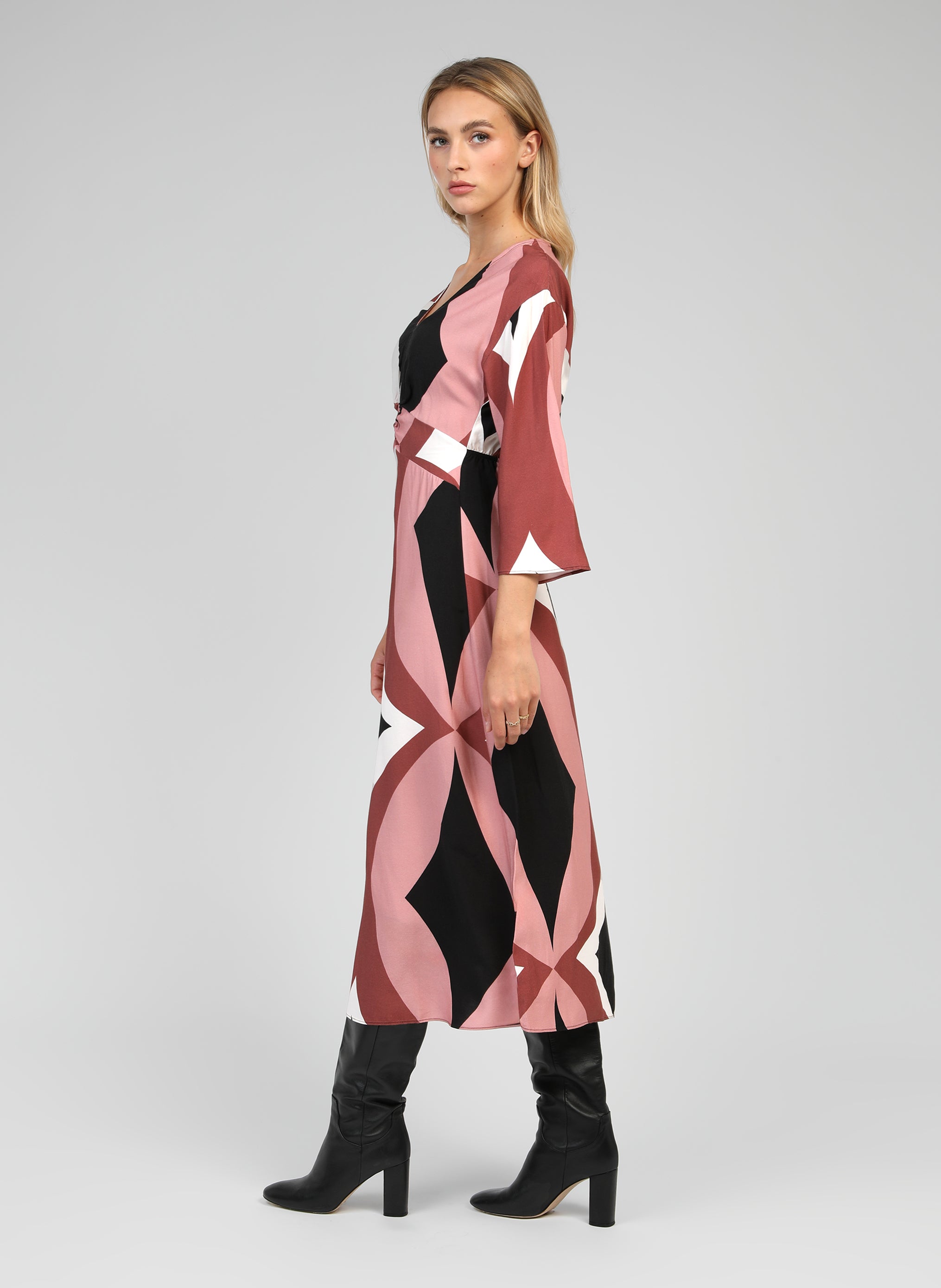 ROBE MIDI MASAMY galimo rose