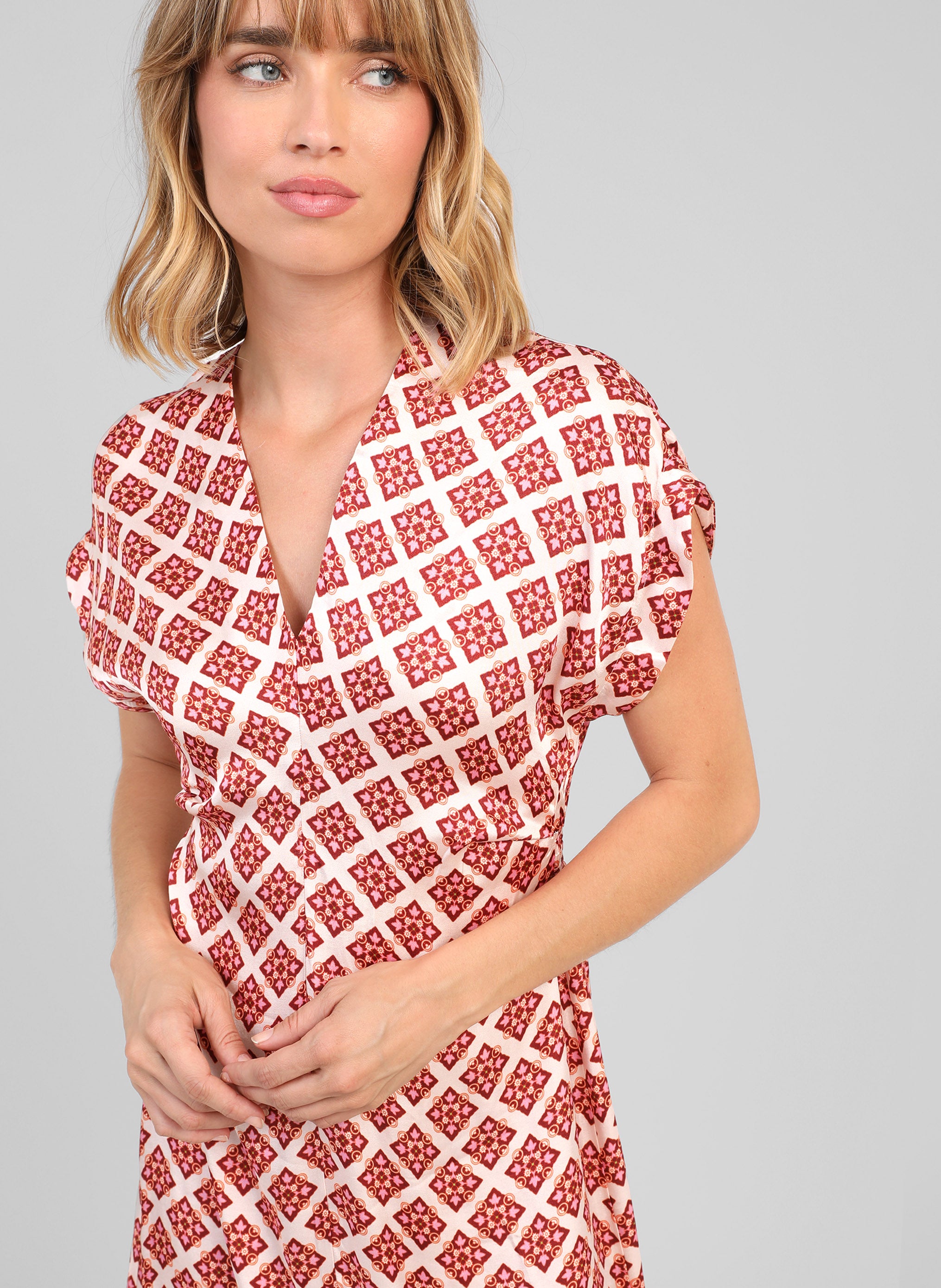 MAURANE MIDI DRESS, Pirimini, Ecru