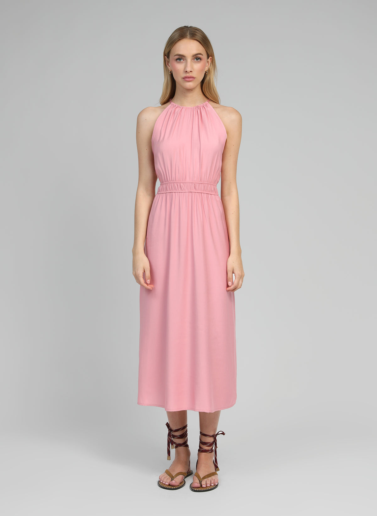MENDALY MIDI DRESS pink