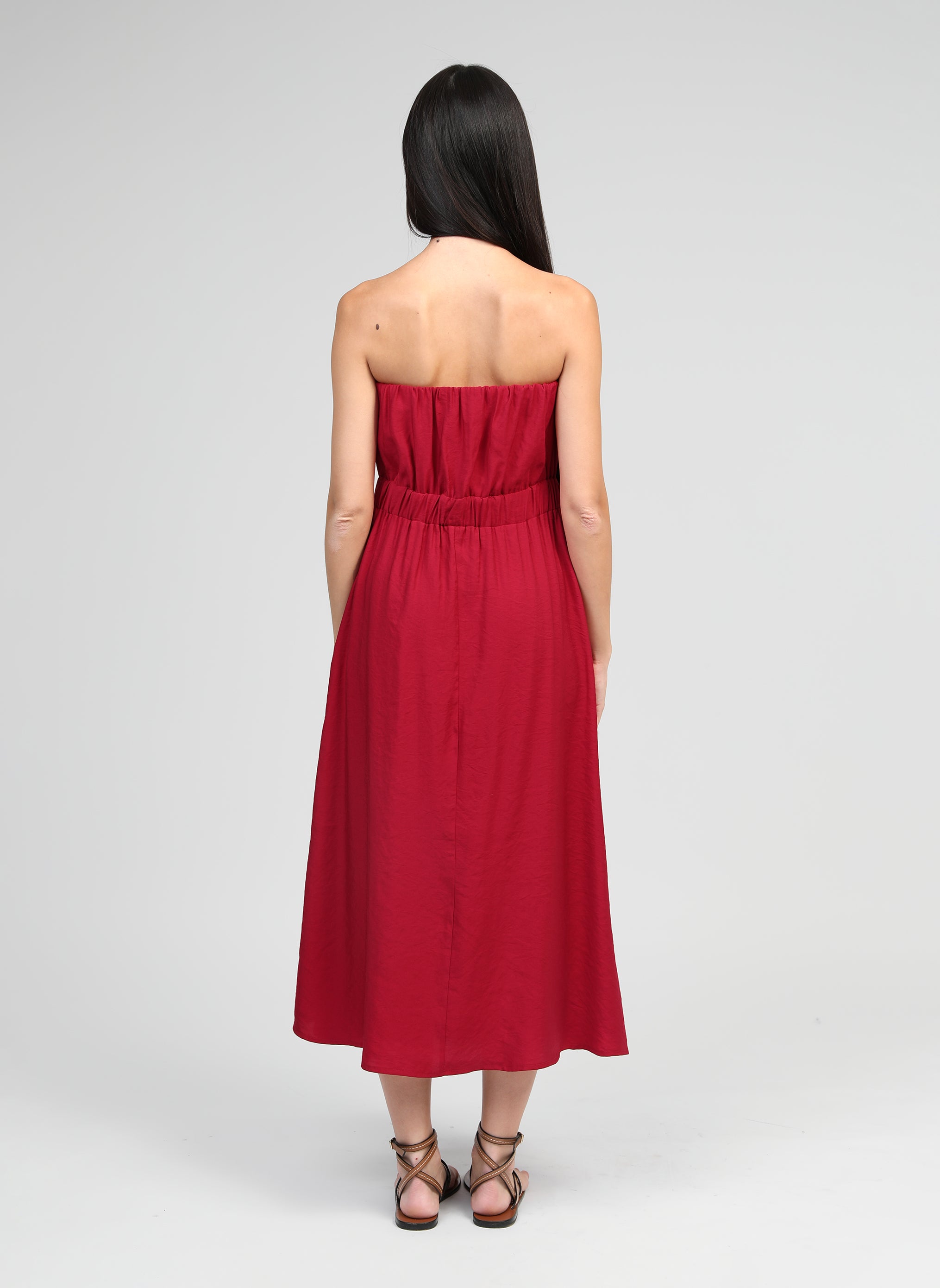 MILIKA LONG DRESS red