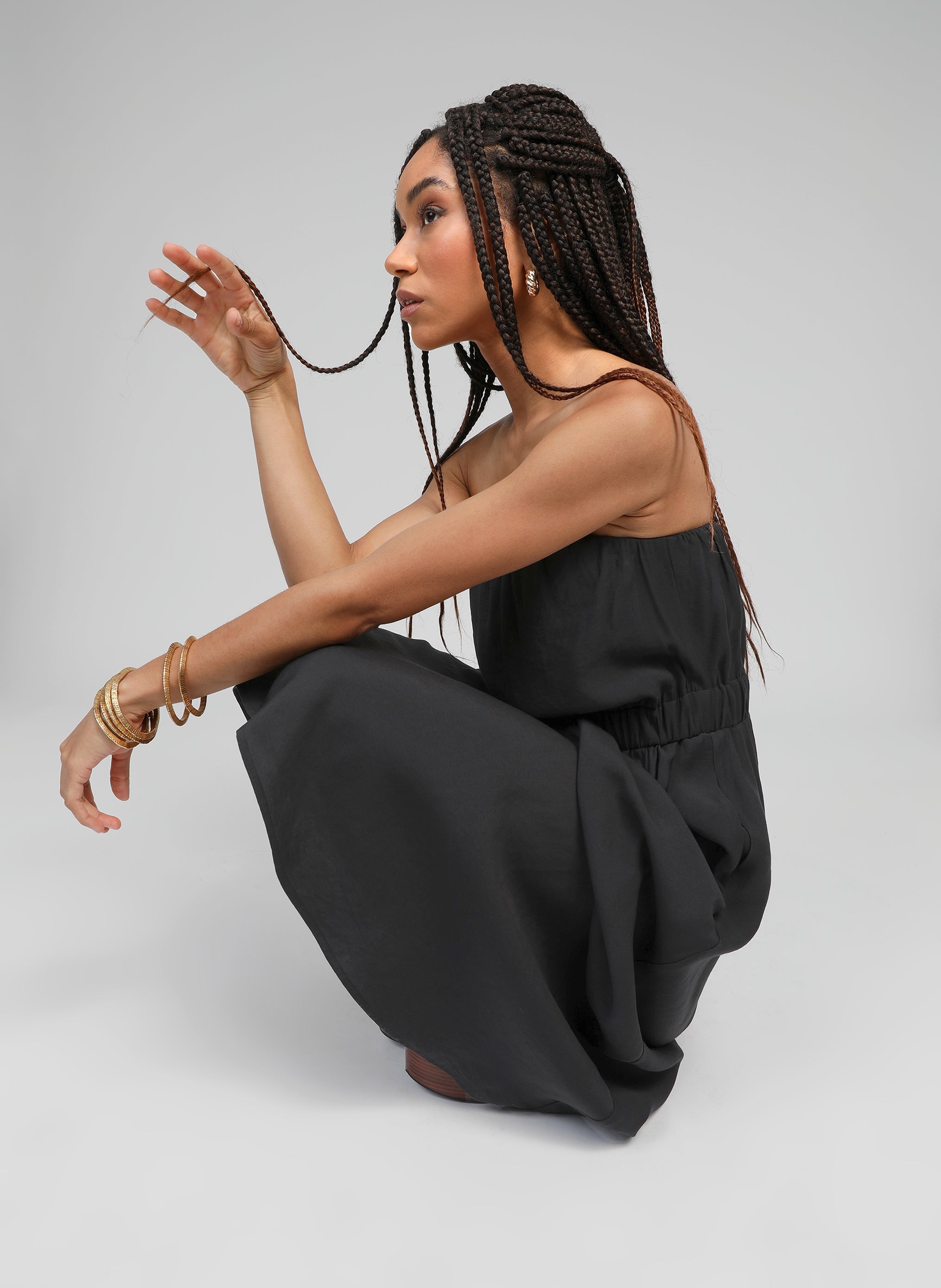 ROBE LONGUE MILIKO carbone