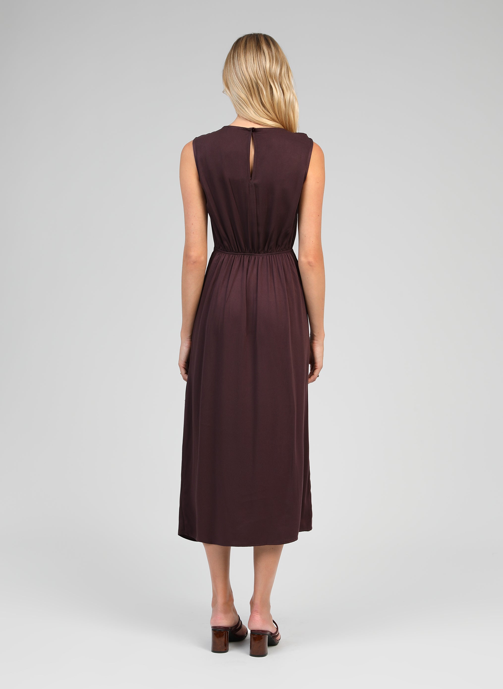 ROBE MIDI MYSTRAL wine