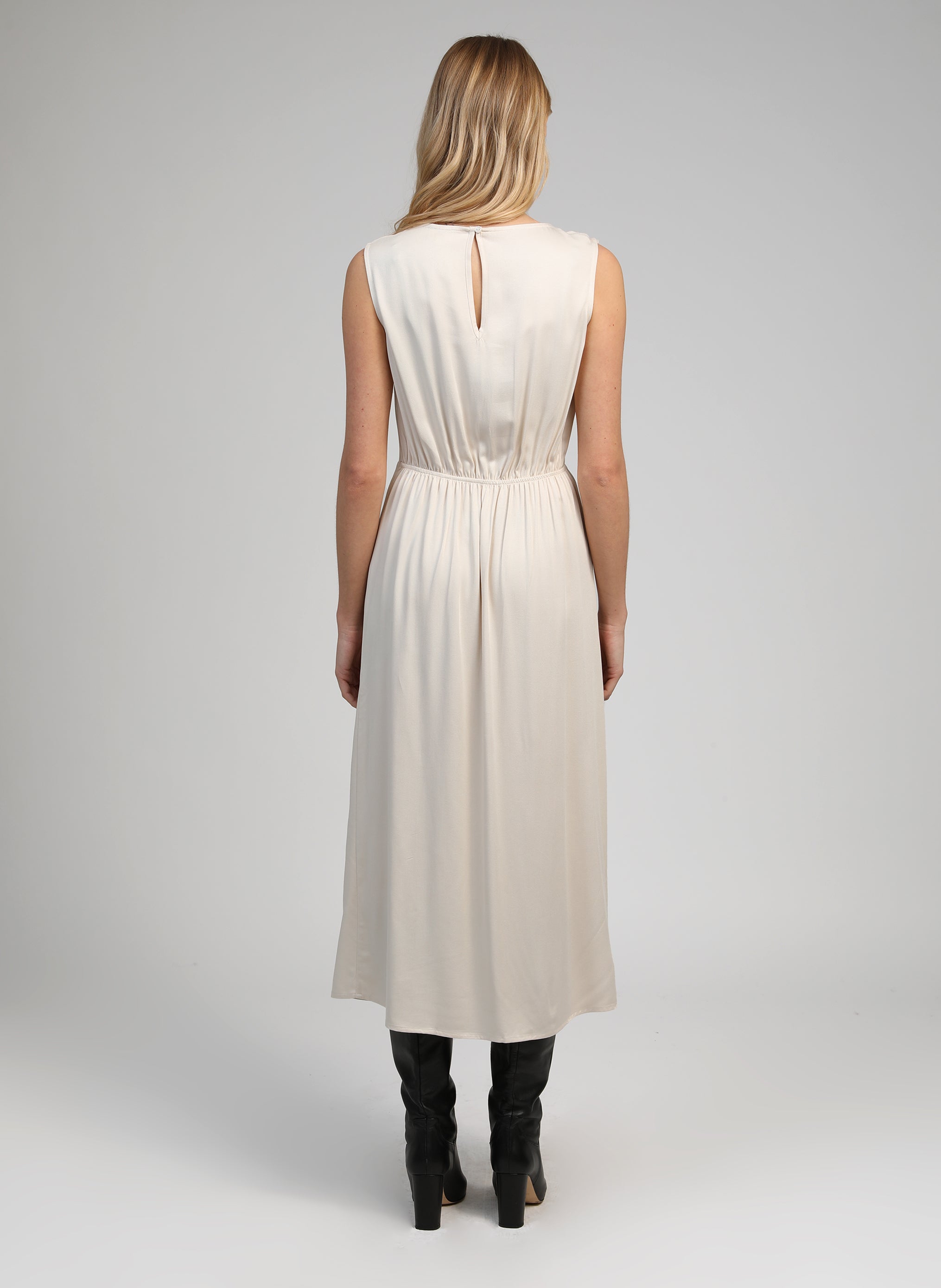 ROBE MIDI MYSTRAL ecru