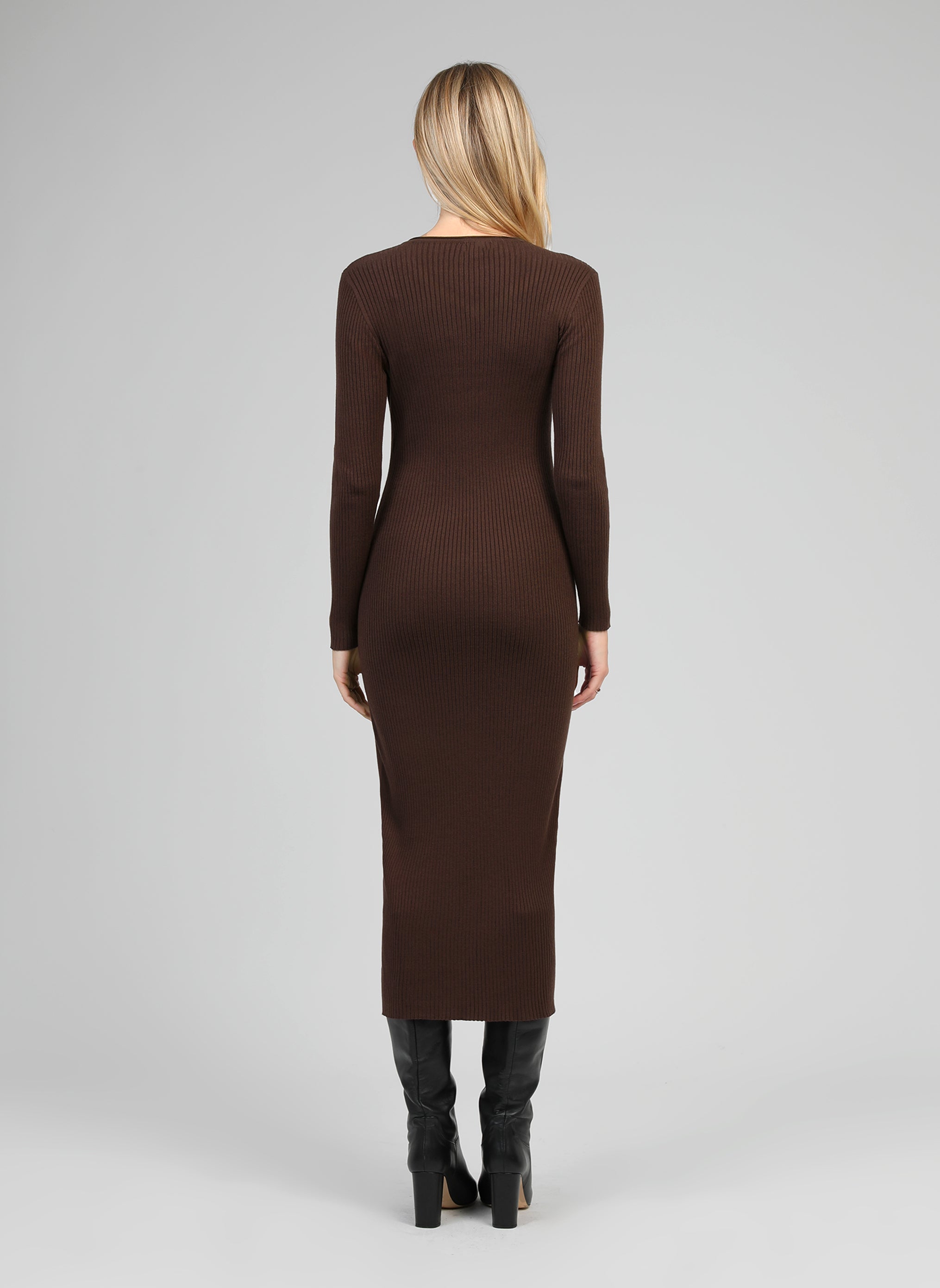 ROBE LONGUE NADIA marron