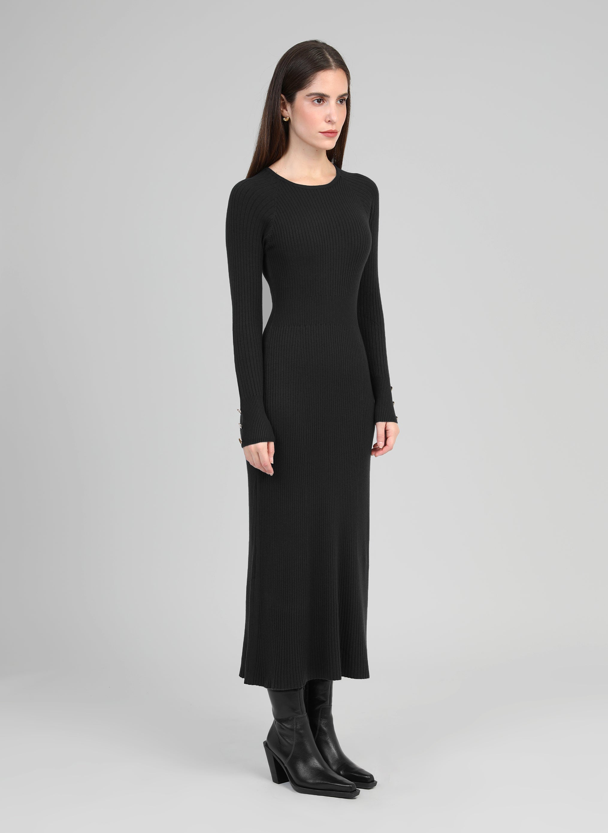 ROBE MIDI NAKA noir
