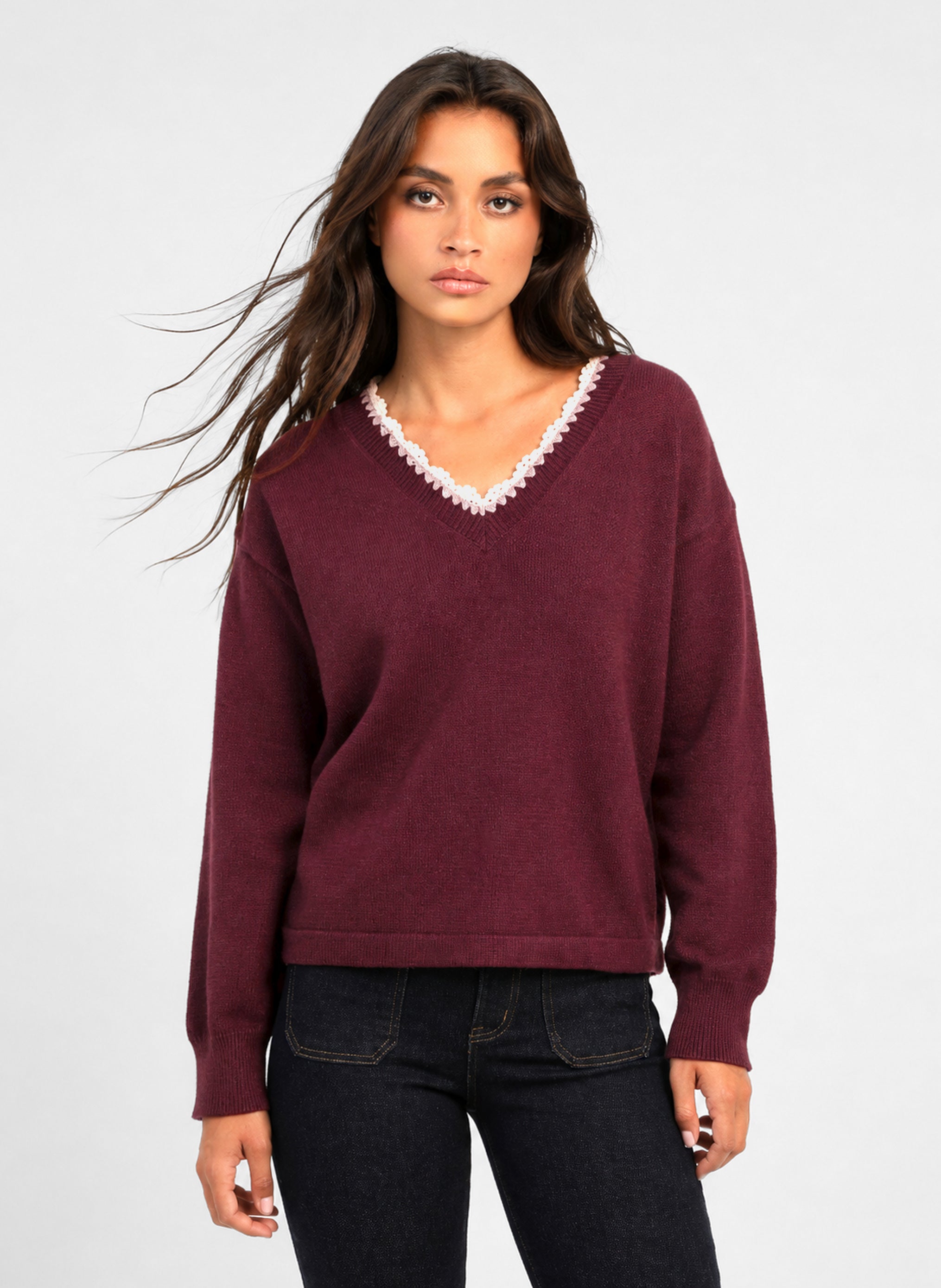 NALEY Sweater in Garnet