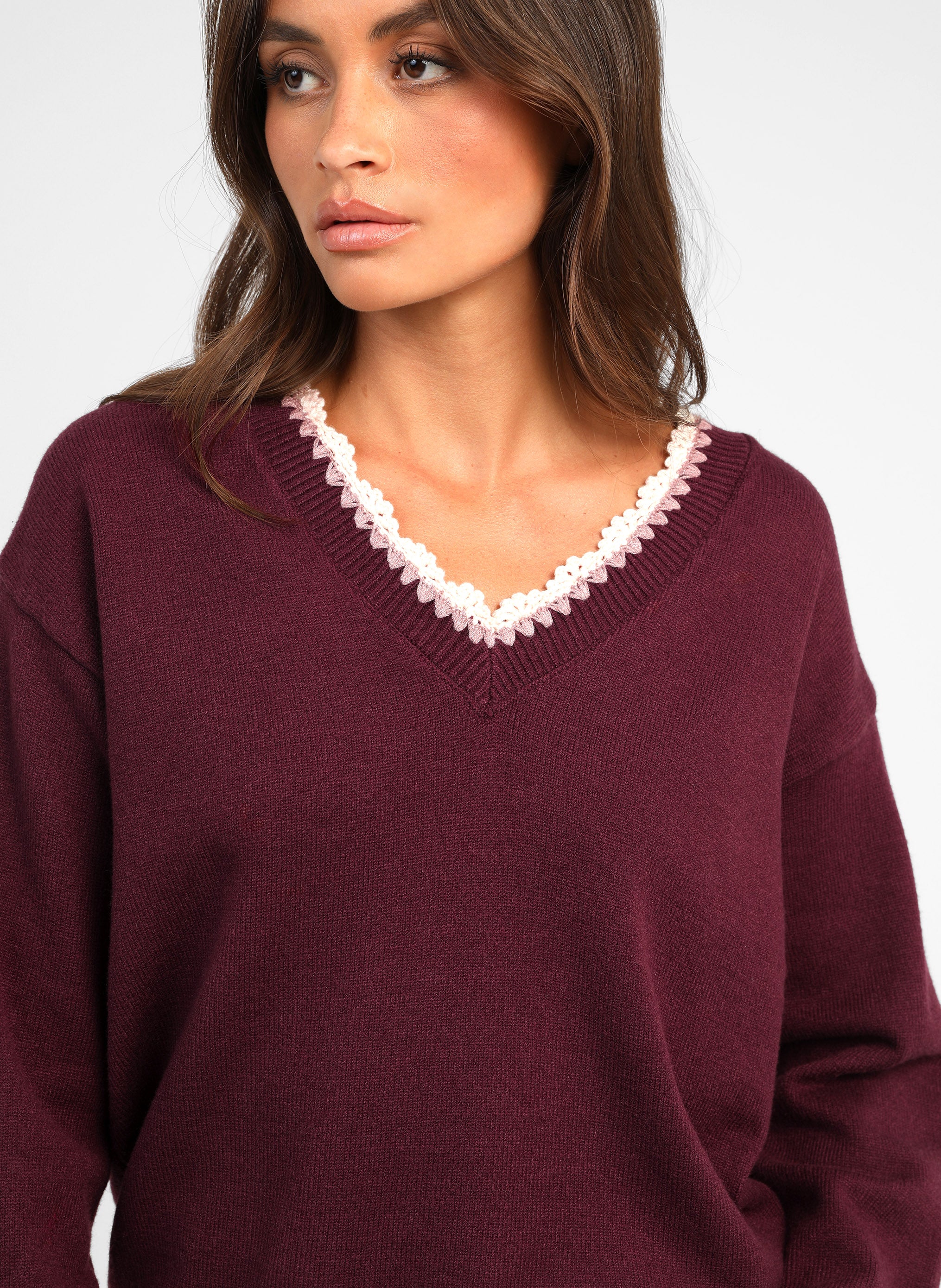 NALEY Sweater in Garnet