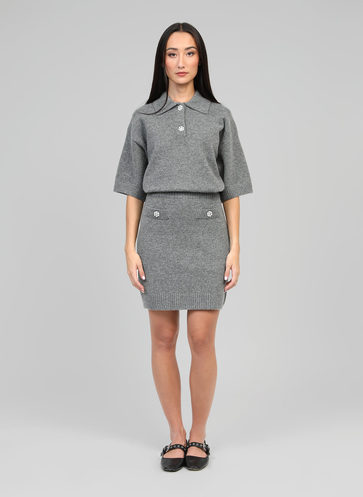 Jupe Femme Taille 33 Pouces Insight - Imprimé Damier Gris/rose - Coton, Jamais Portée