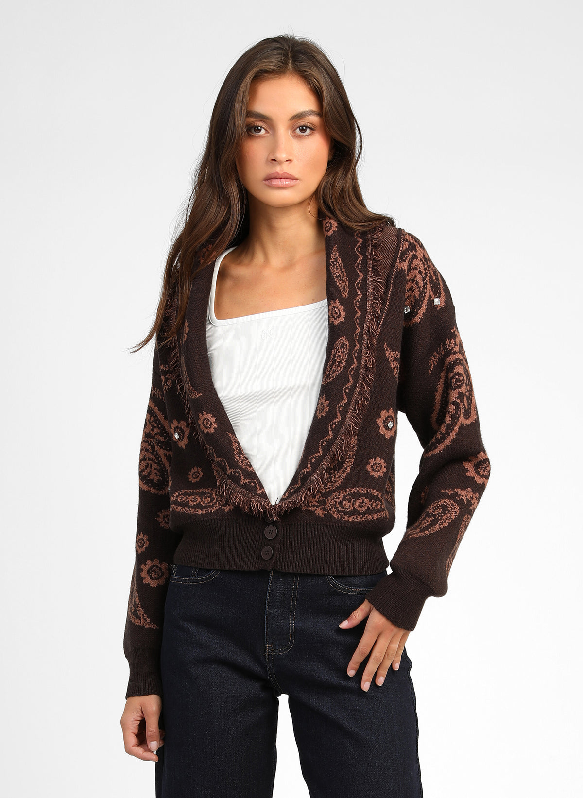NARIKA VEST, chocolate
