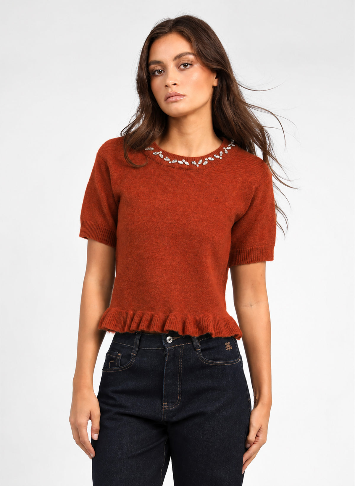 PULL NESTORINE vermillon