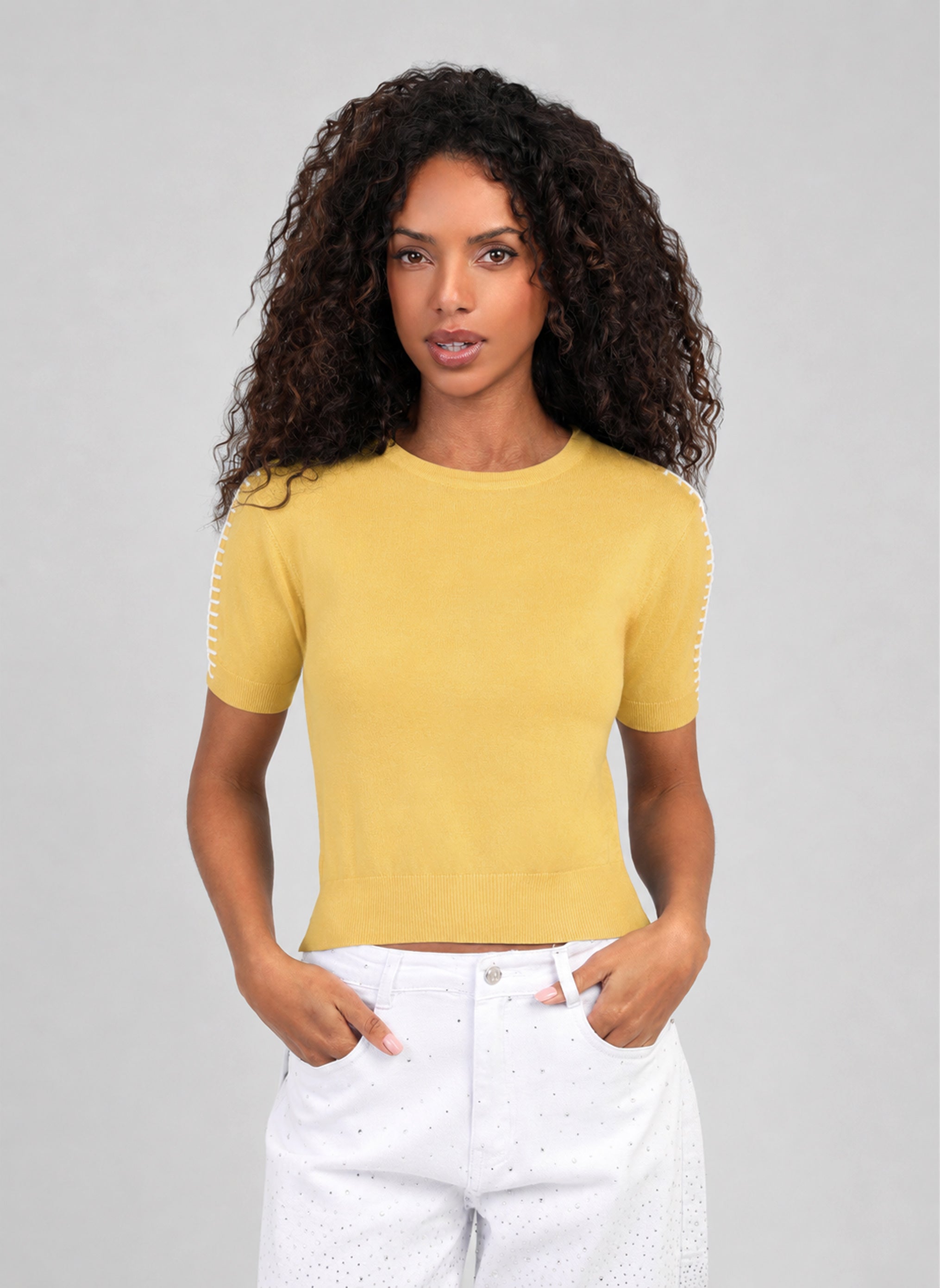 PULL NIKOLI jaune