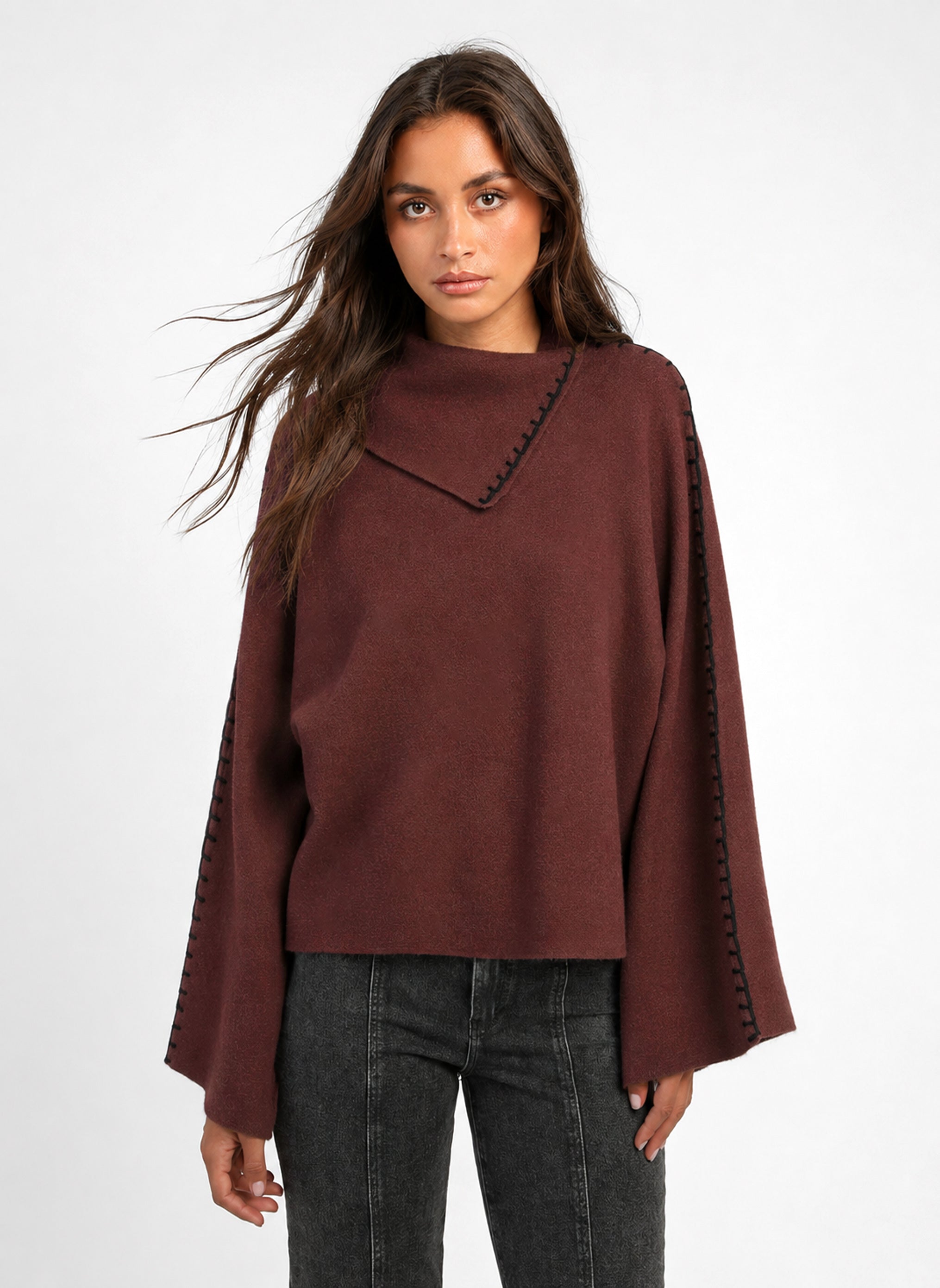 PULL NOFELIO chocolat