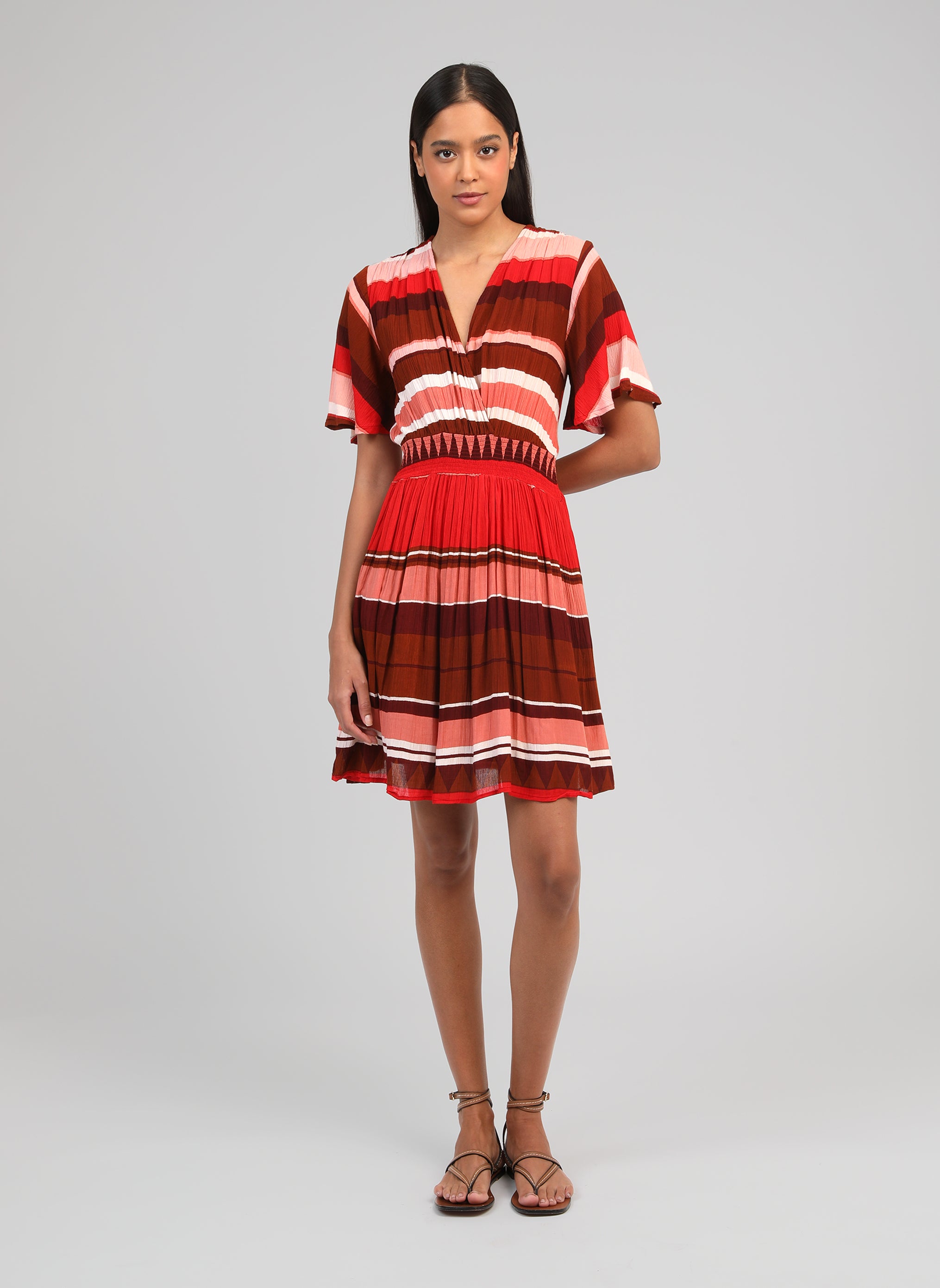 ROBE COURTE OFLYMA sulana bordeaux