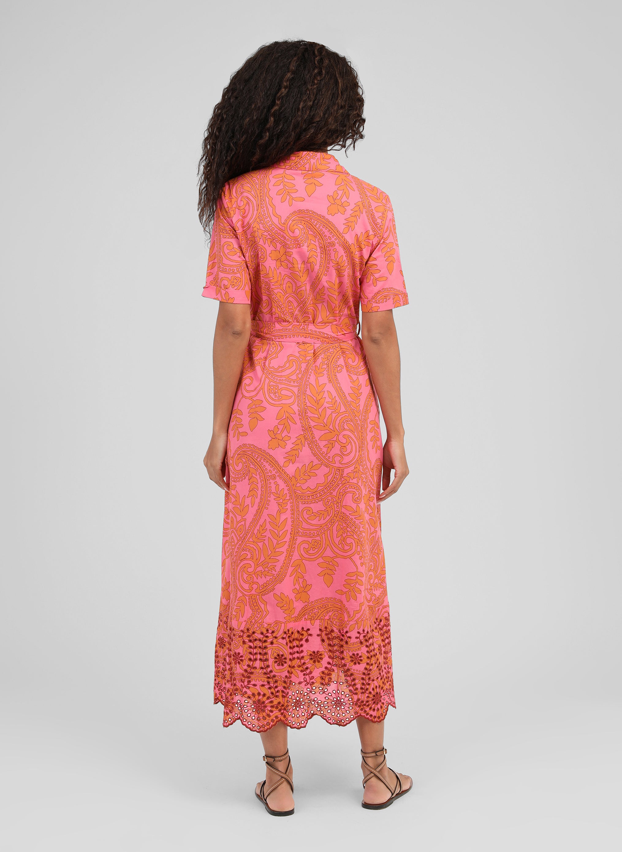 ROBE LONGUE OLAVIANE twiggy rose