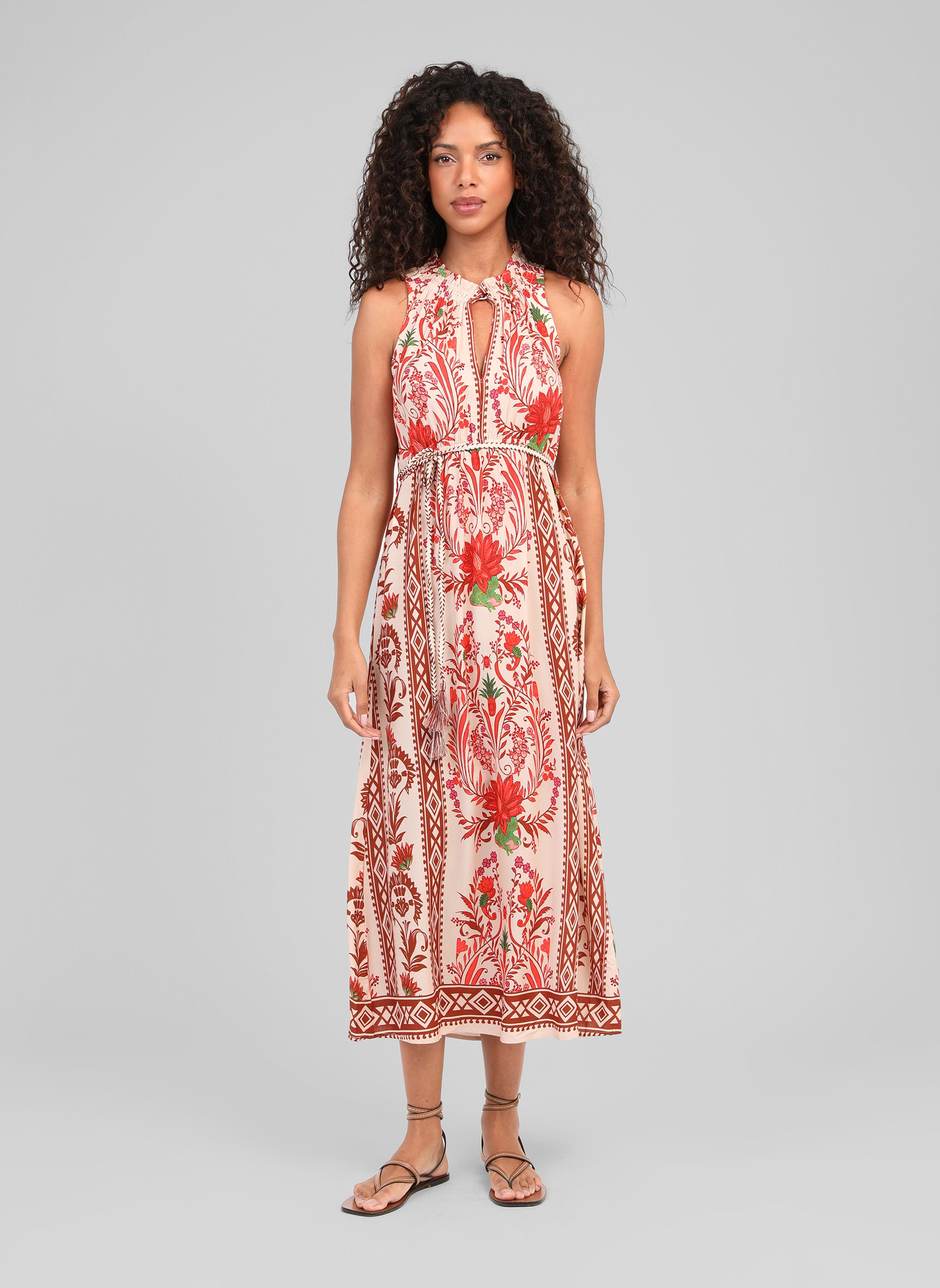 ROBE LONGUE OLUCIA tilana rouge