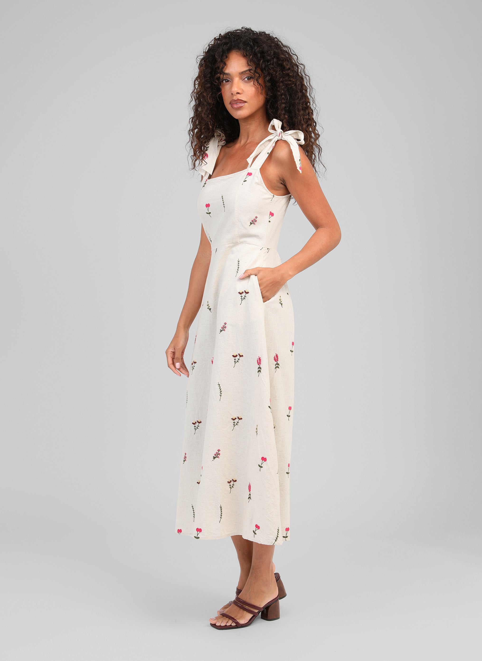 ROBE LONGUE OMAGGY écru