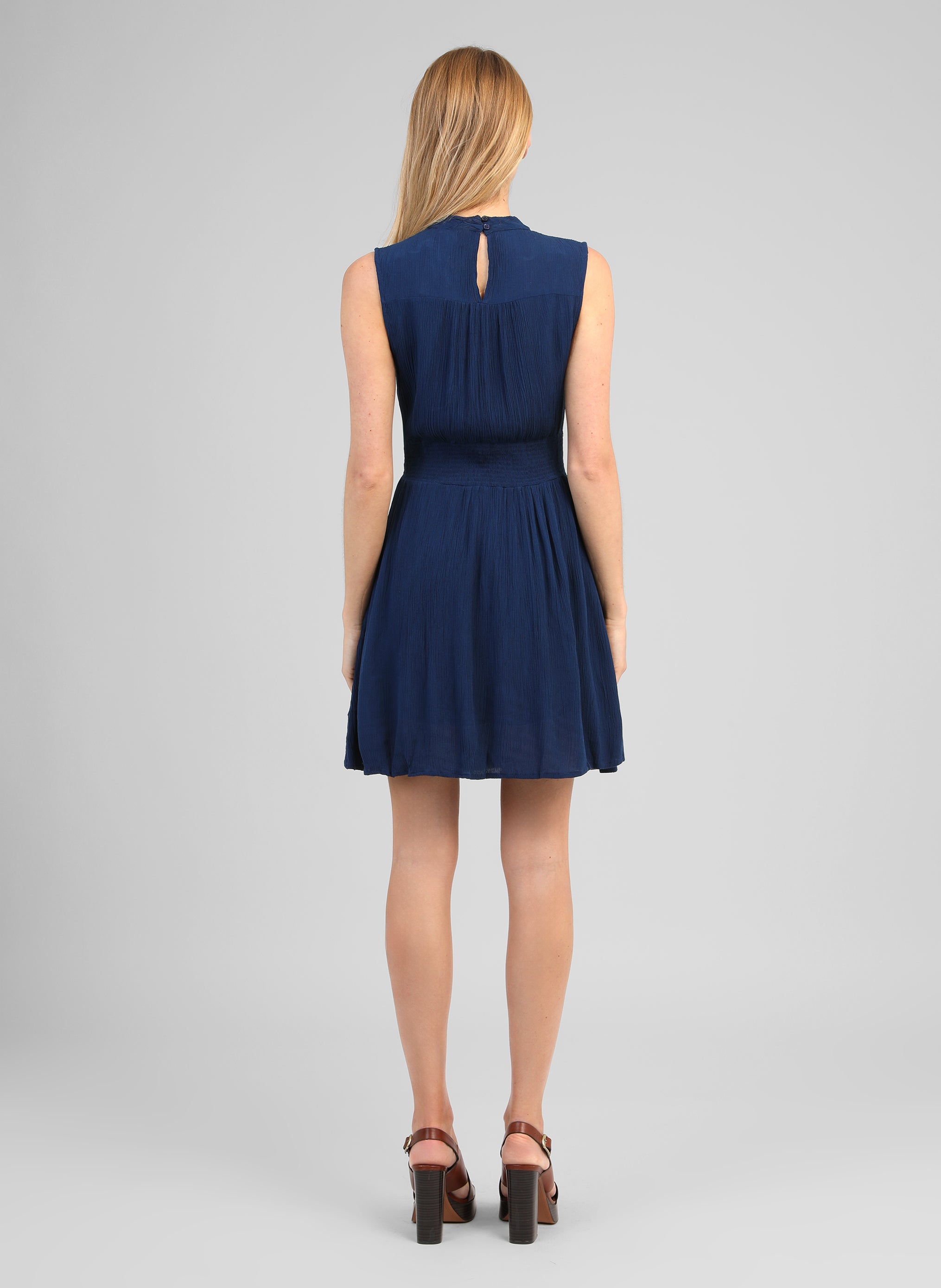 ROBE COURTE ORLEANE bleu