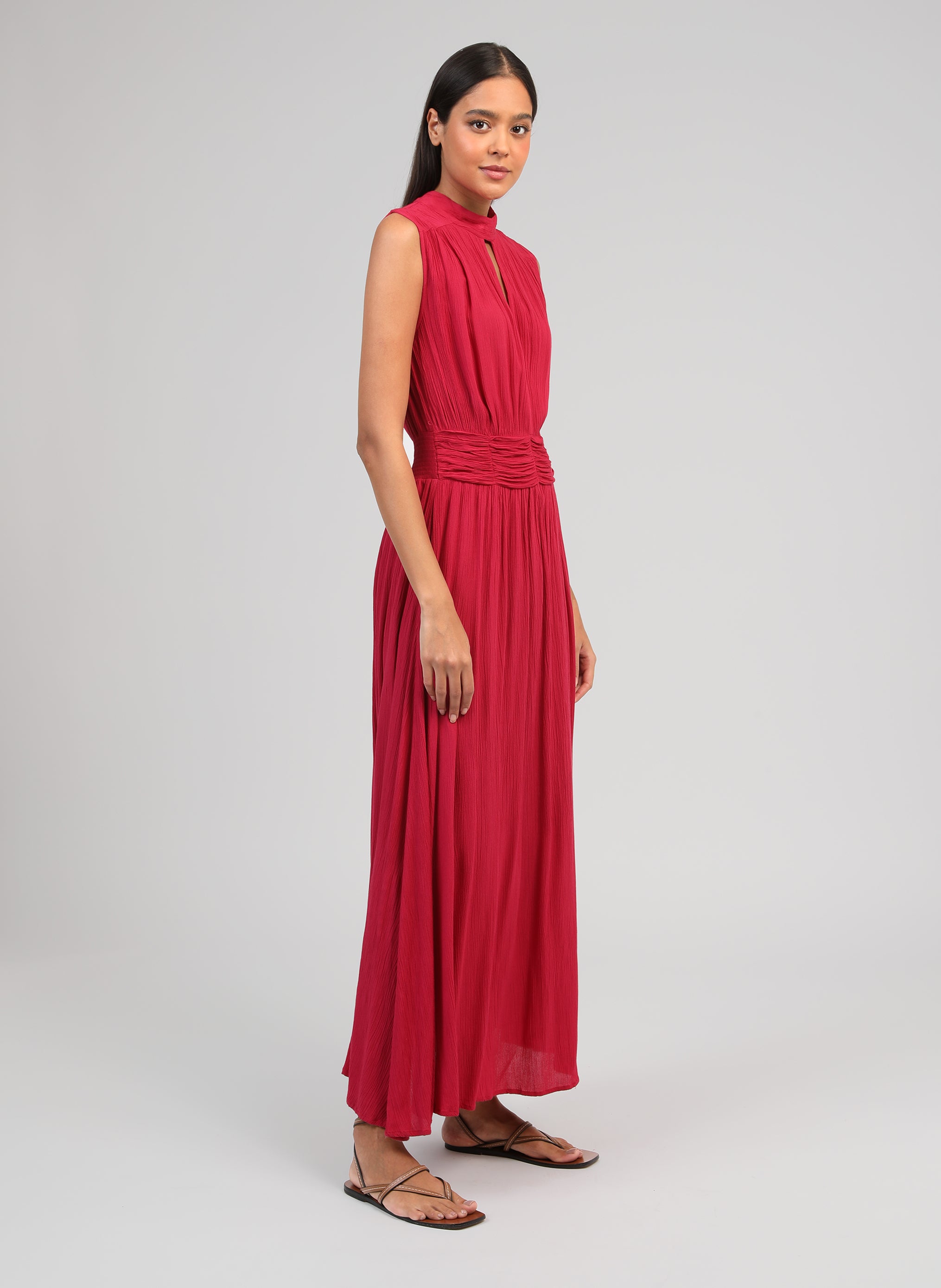 ROBE LONGUE ORLANY framboise