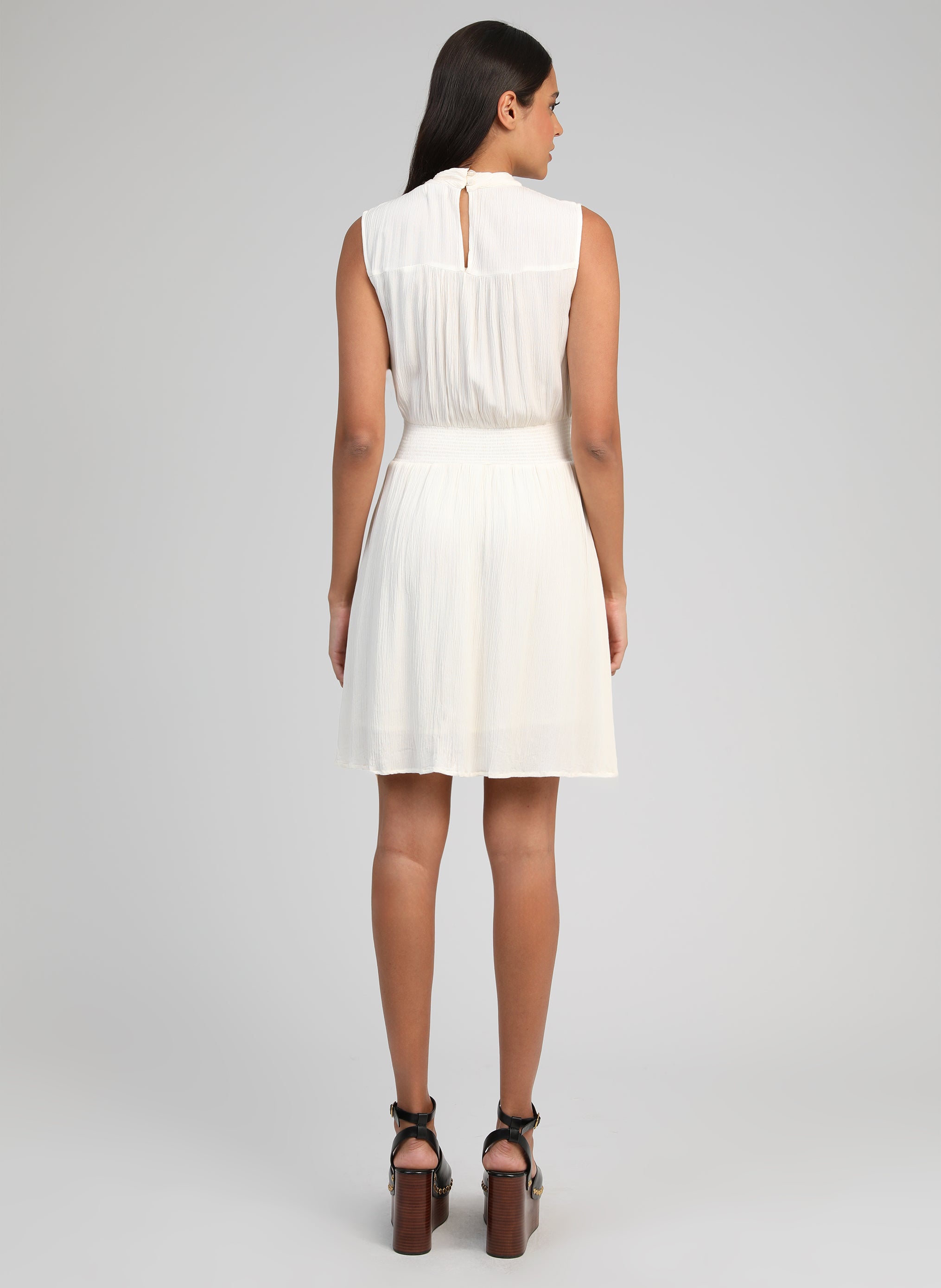 ROBE COURTE ORLEANE ecru