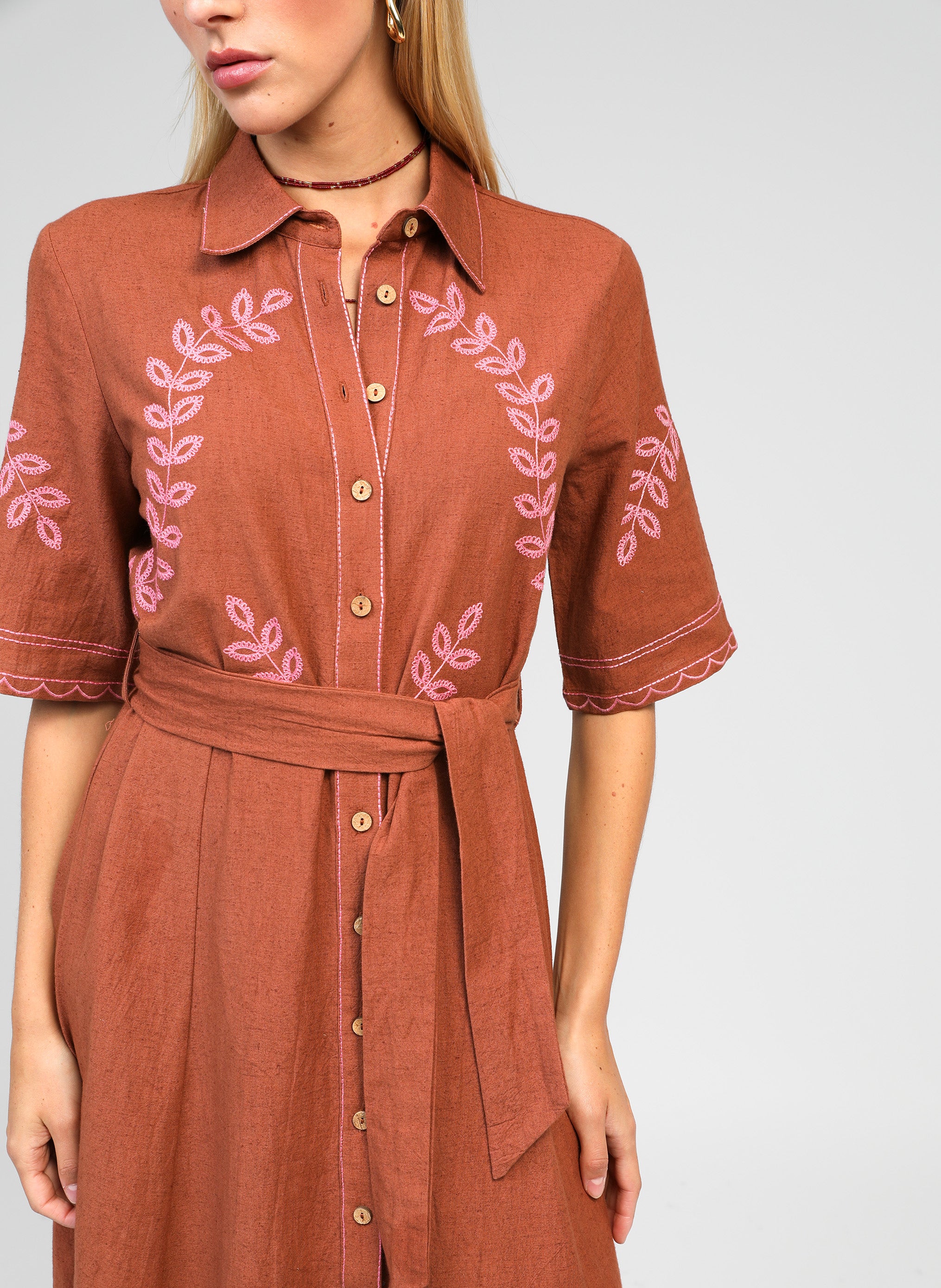 ROBE LONGUE OSMINA caramel