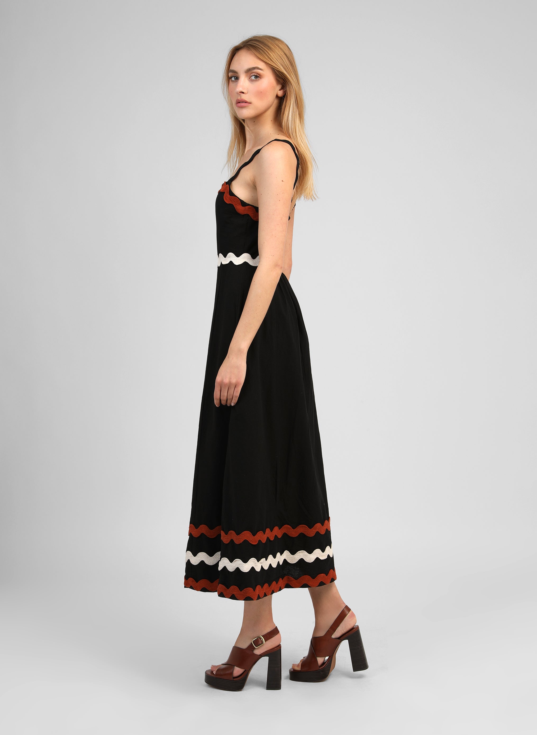 ROBE LONGUE OVALENTIN noir
