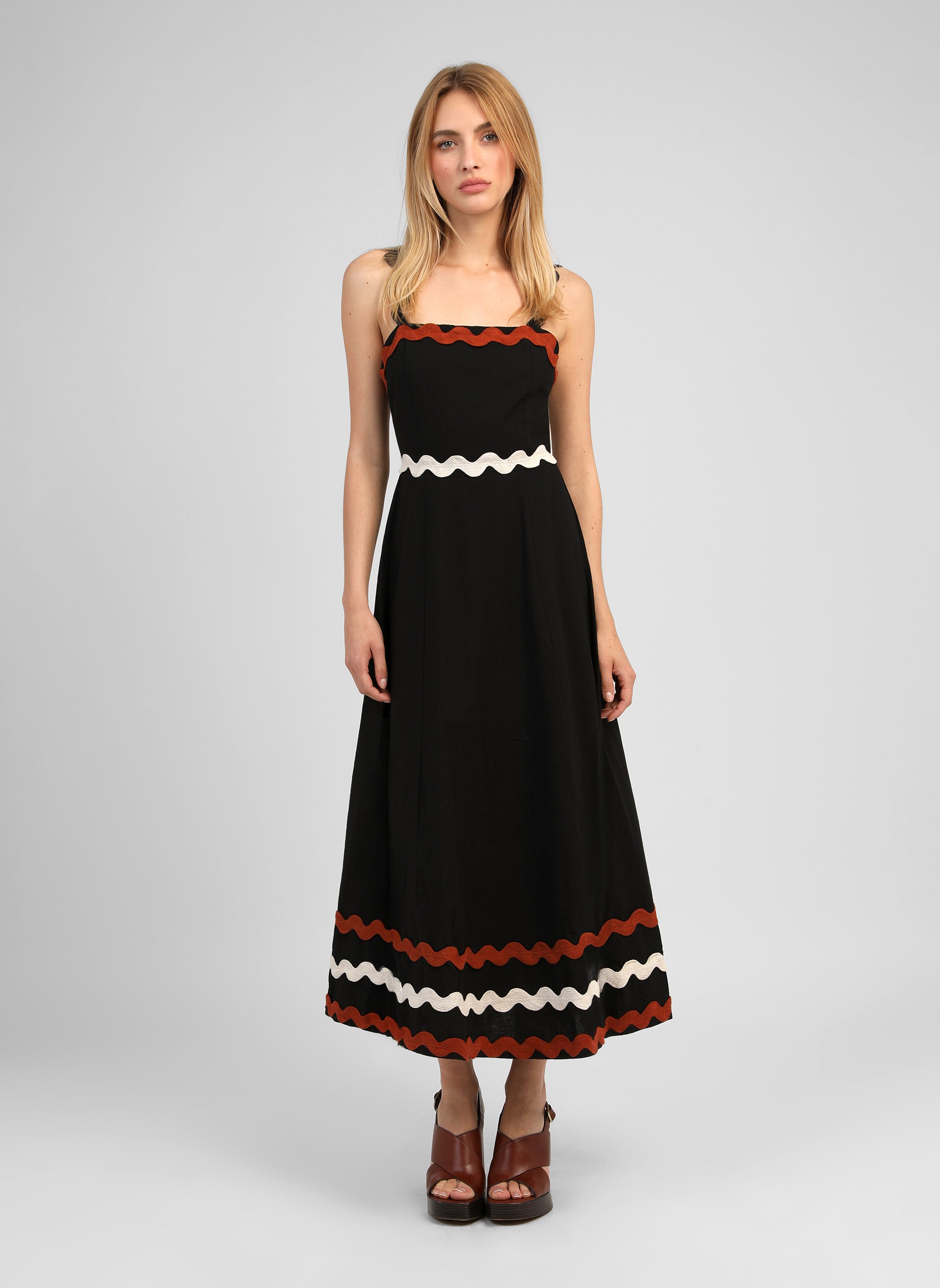 ROBE LONGUE OVALENTIN noir