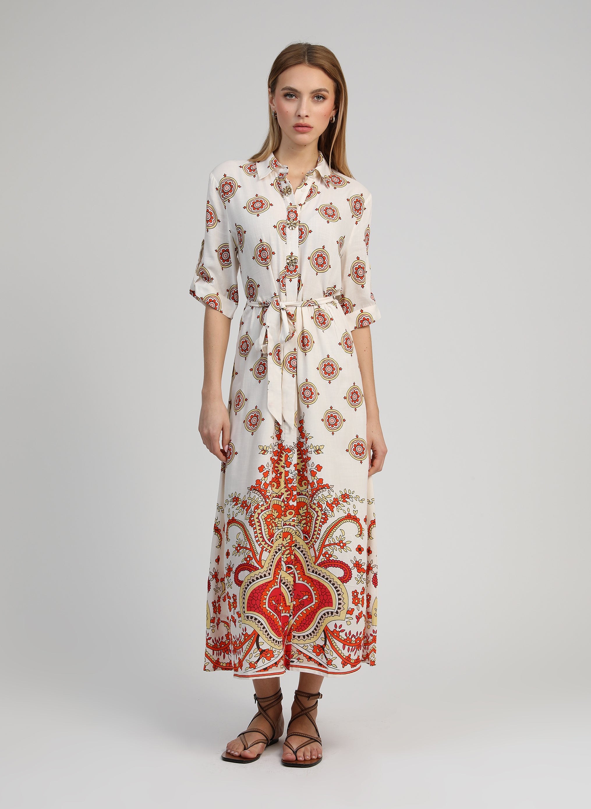 ROBE LONGUE OVINTALA diwan orange