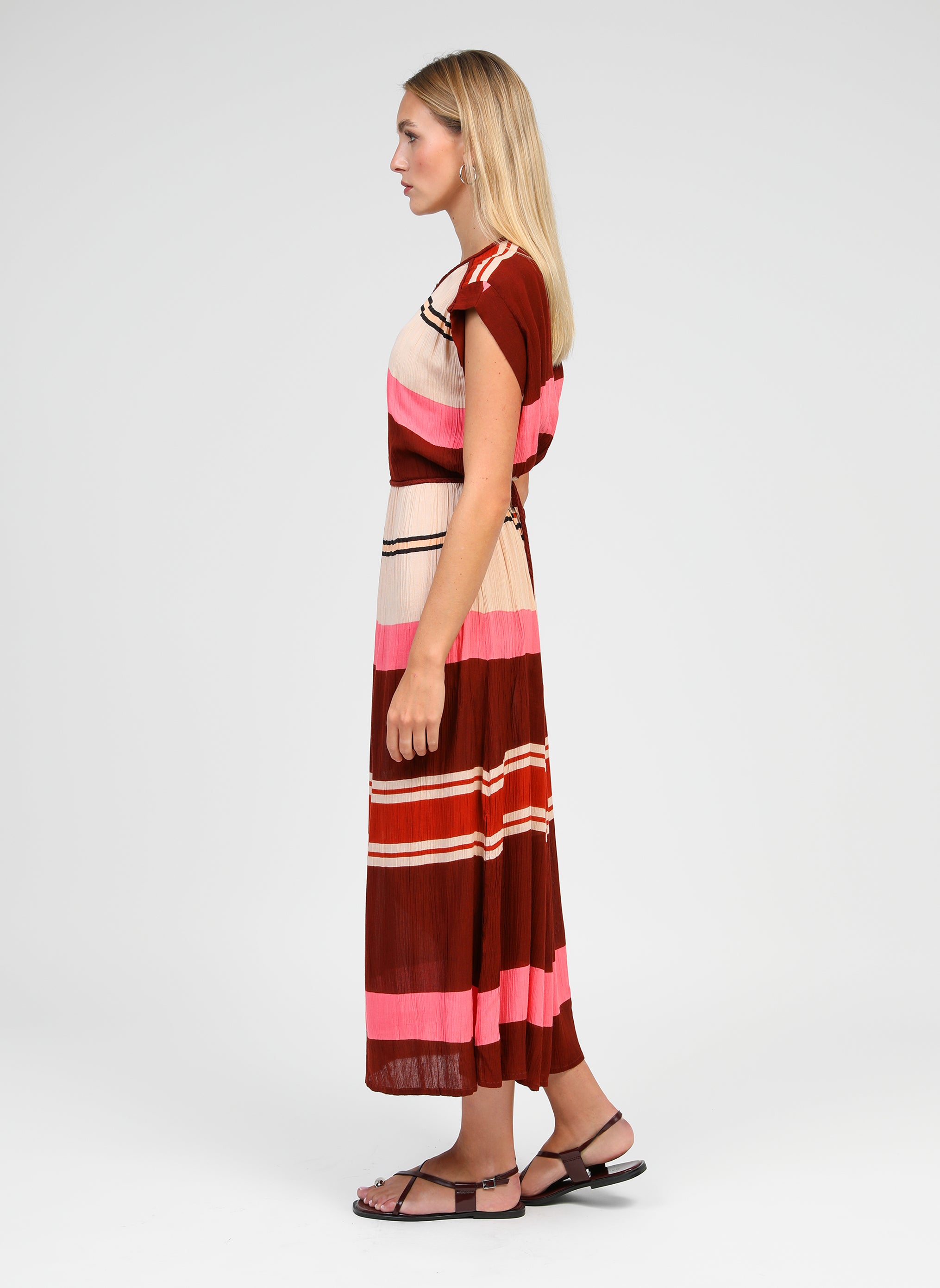 ROBE LONGUE OWENILA peruna brique