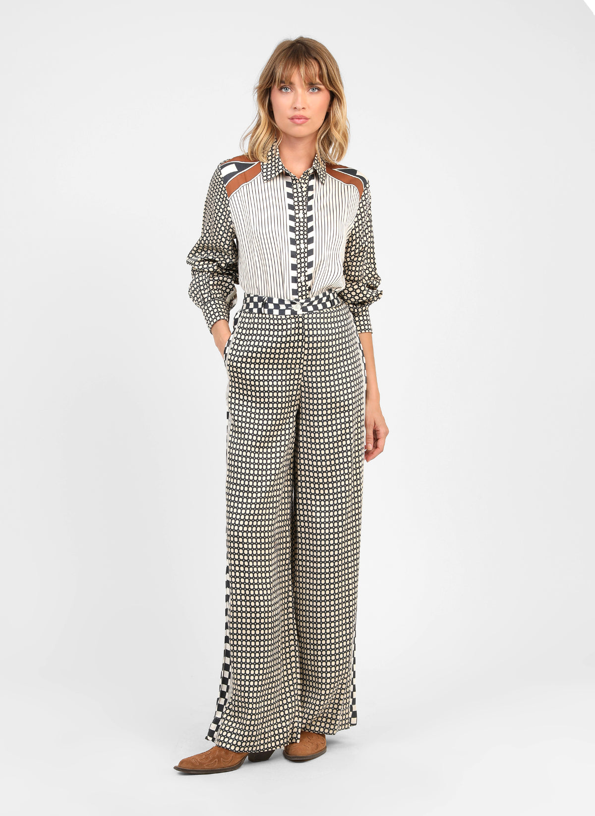 ROMYLANE Pants, Graphilo, Ecru