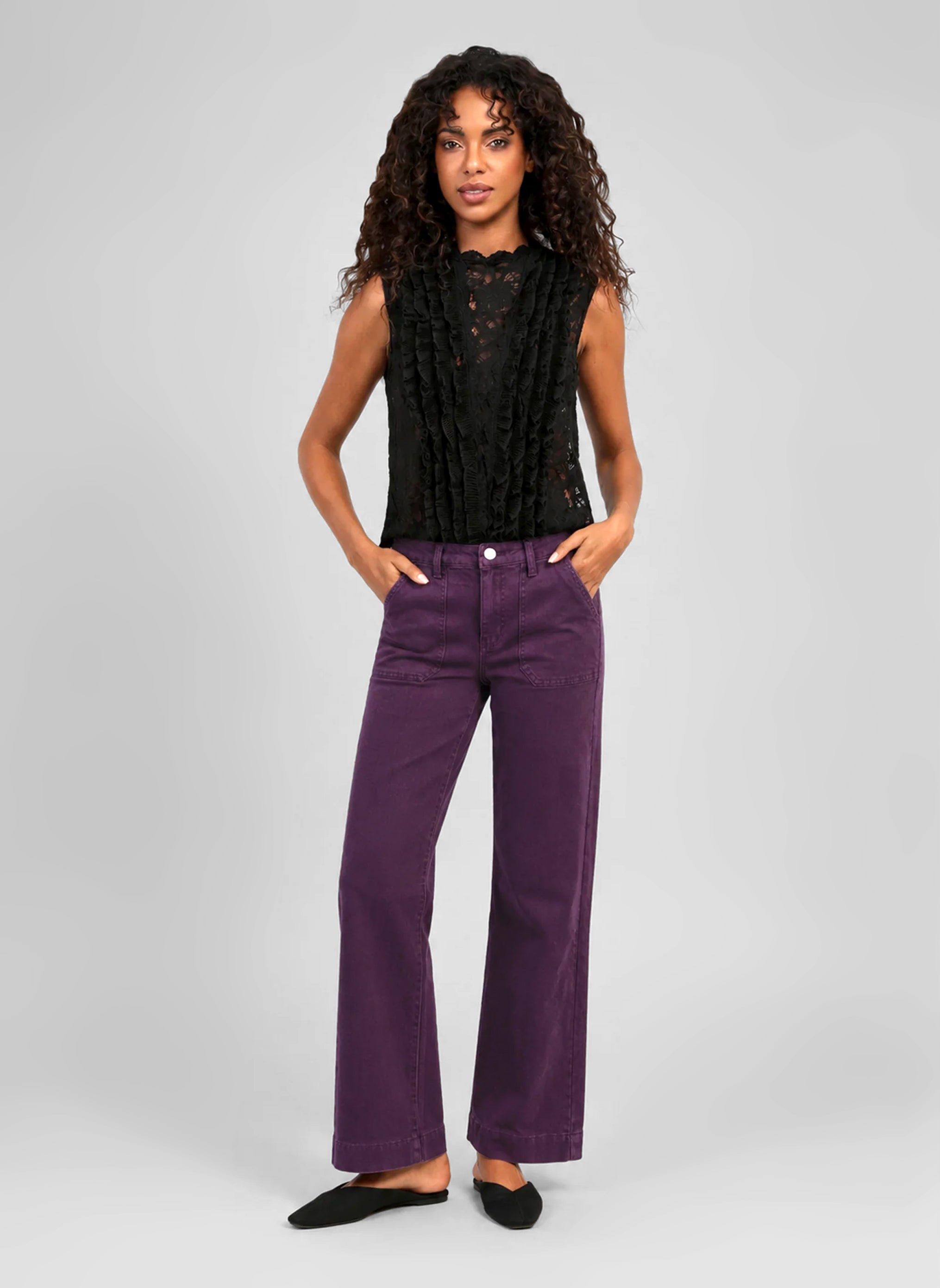PANTALON PARMY aubergine