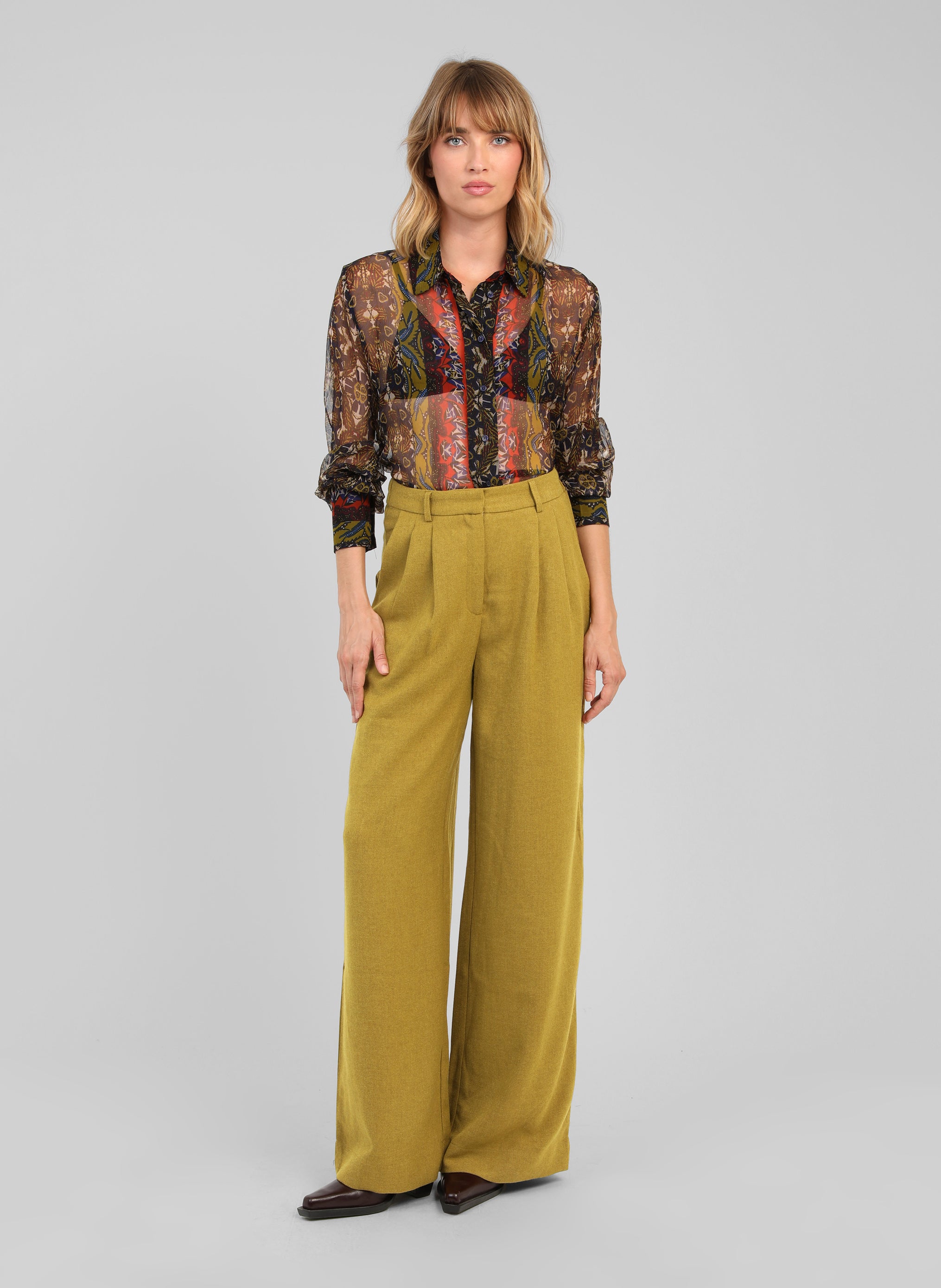 PANTALON PERLA absynthe