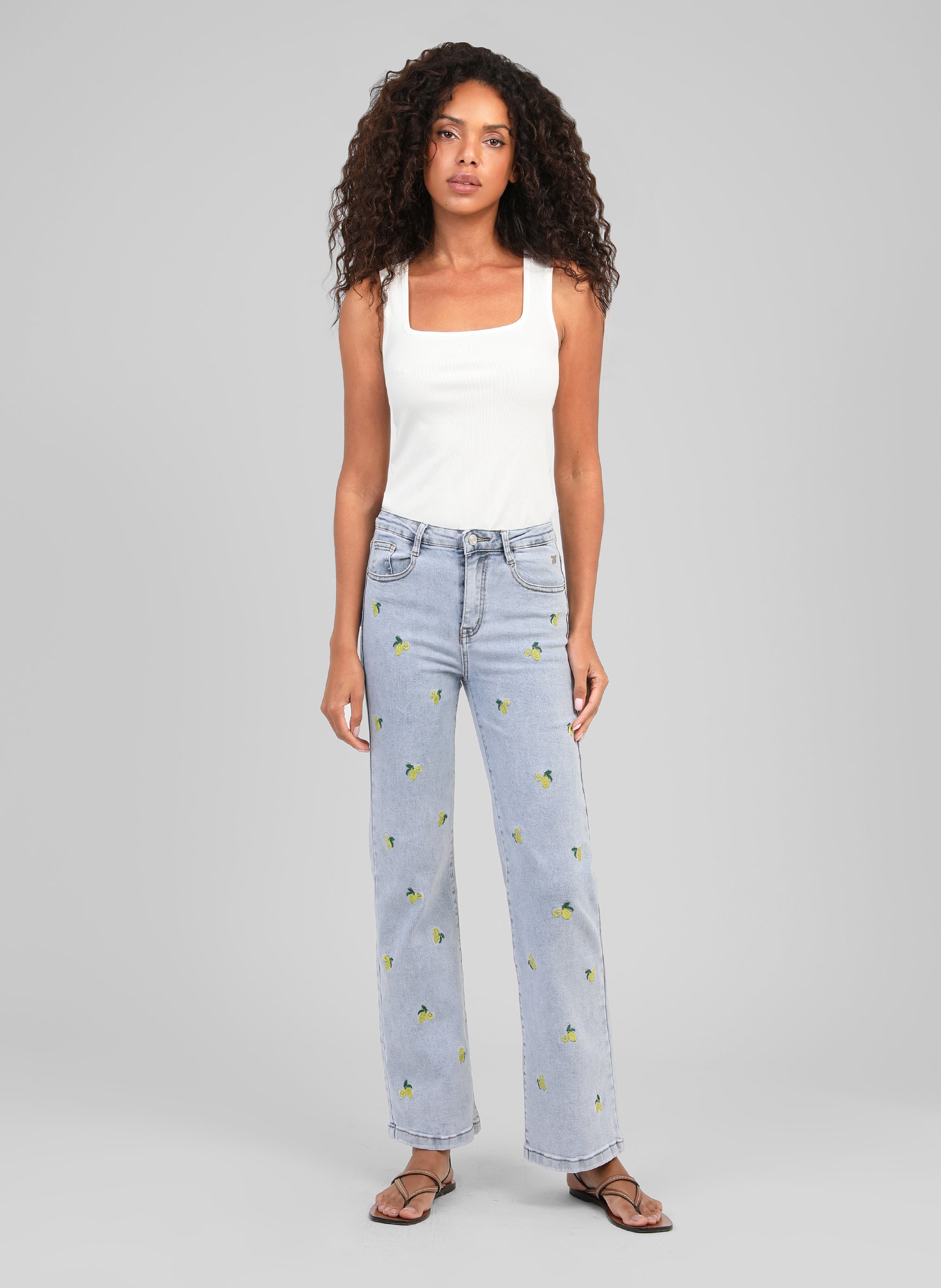 PANTALON PICITRON JEAN bleu clair