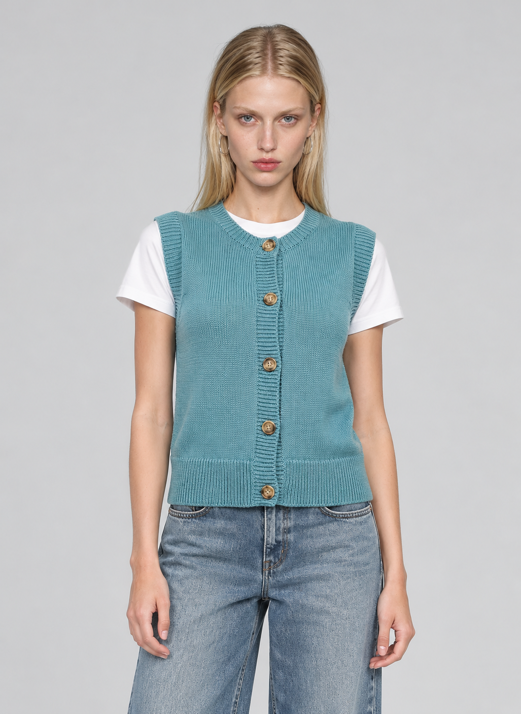 GILET LEVIONA turquoise