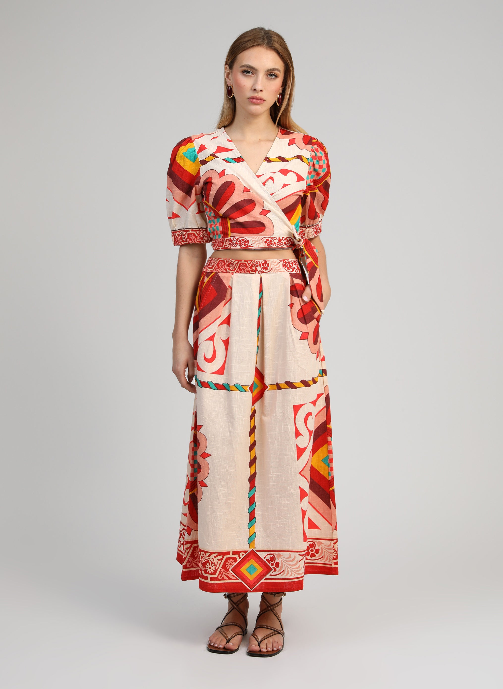 JUPE LONGUE RAMIRO olia ecru