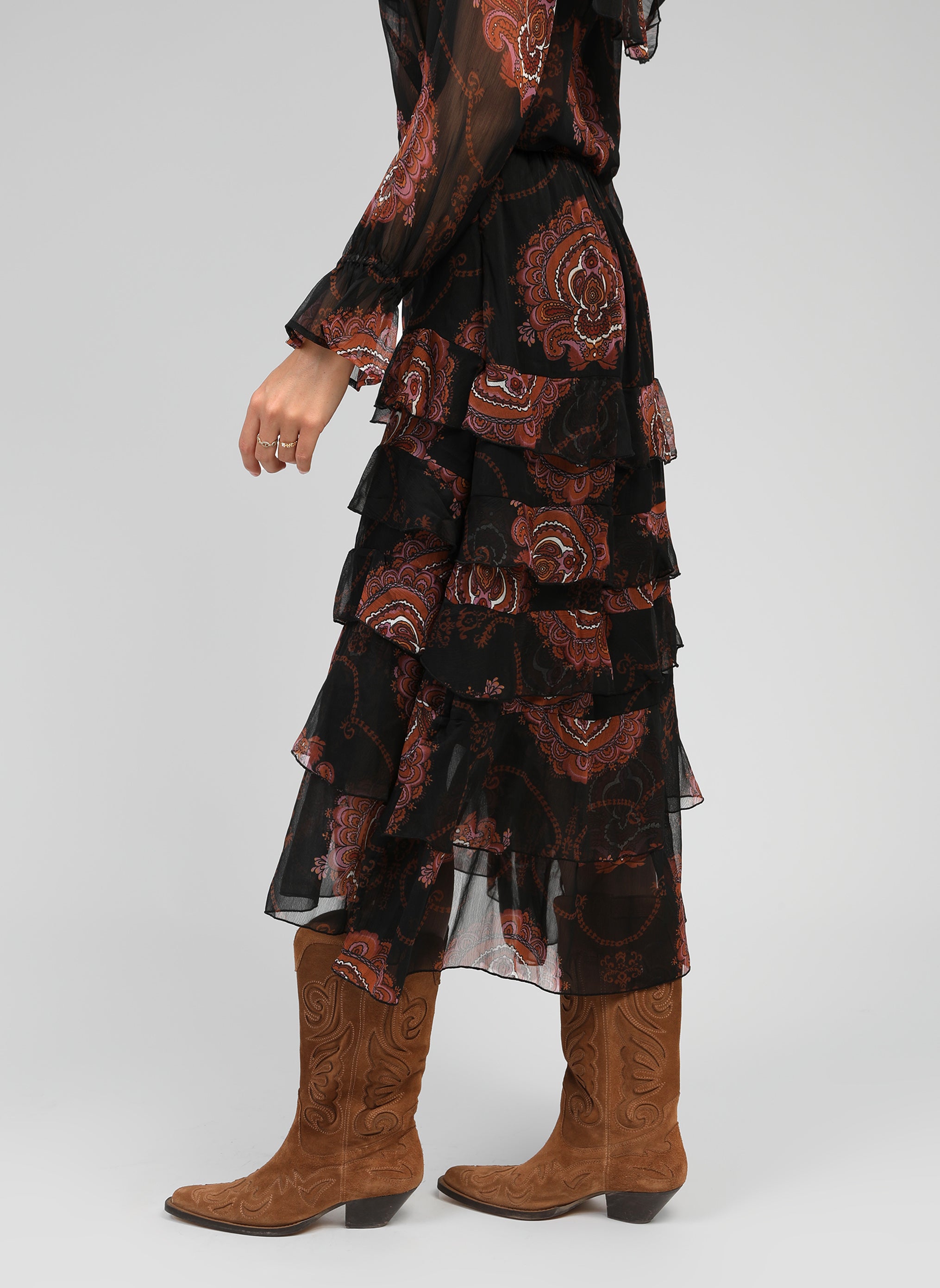 LONG SKIRT RASHELY bohemia black