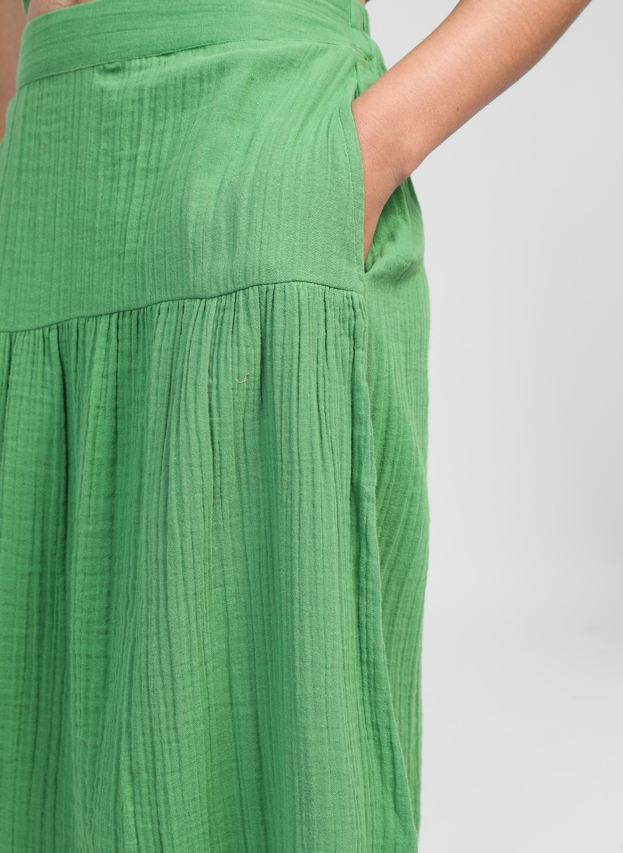 JUPE MIDI RITHA vert