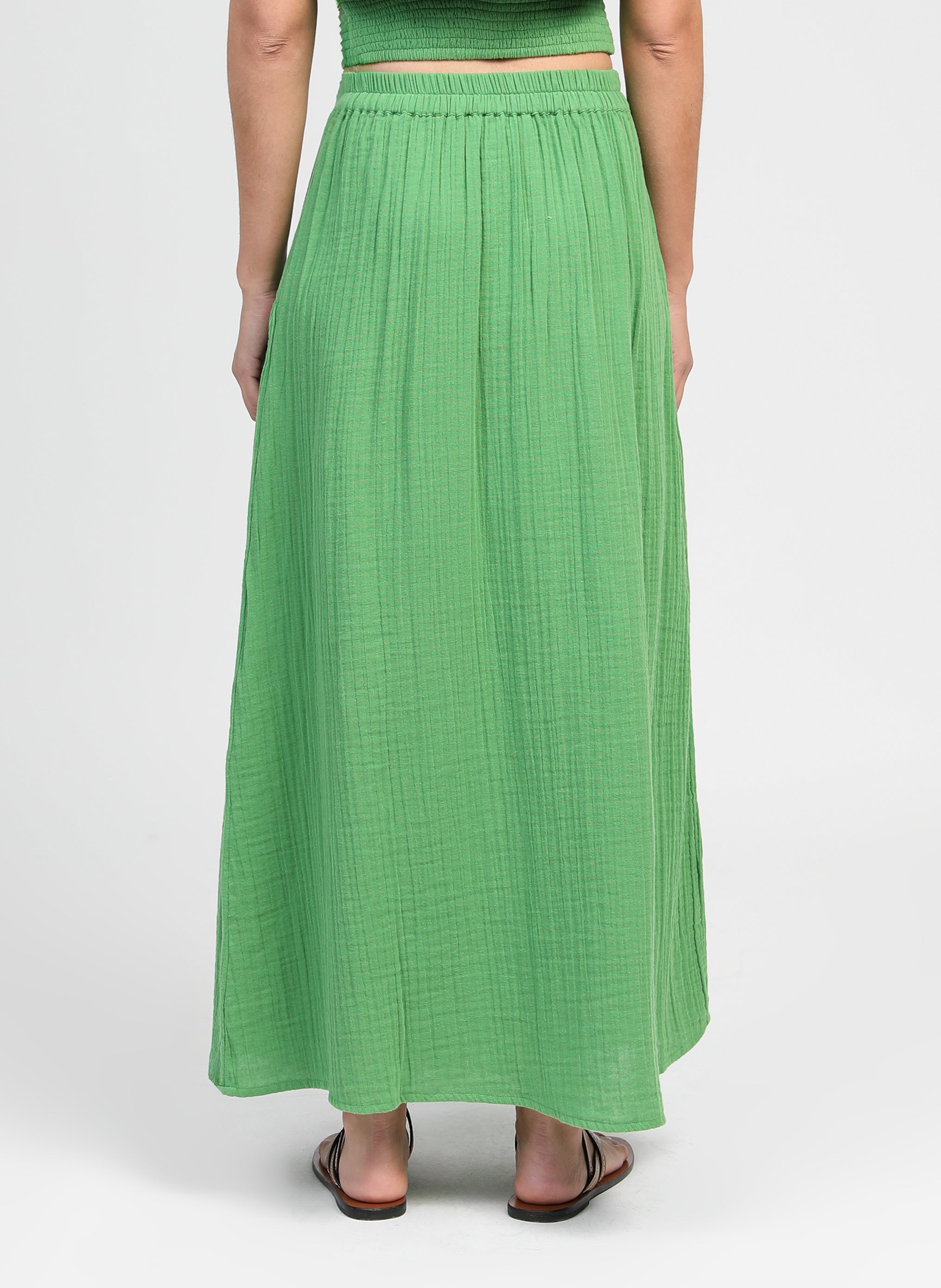 JUPE MIDI RITHA vert