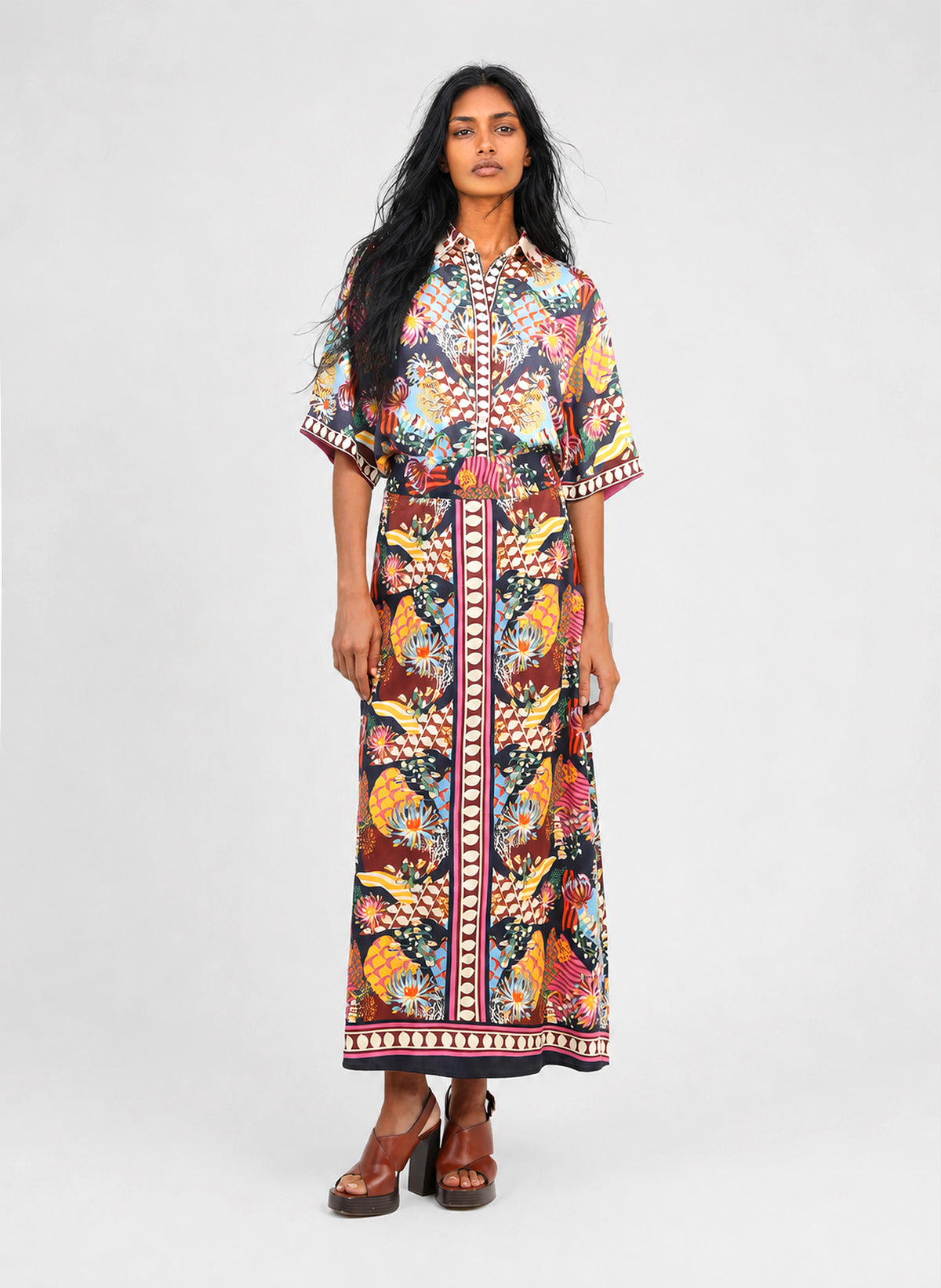 ROBINETA Long Skirt, Maliba Black