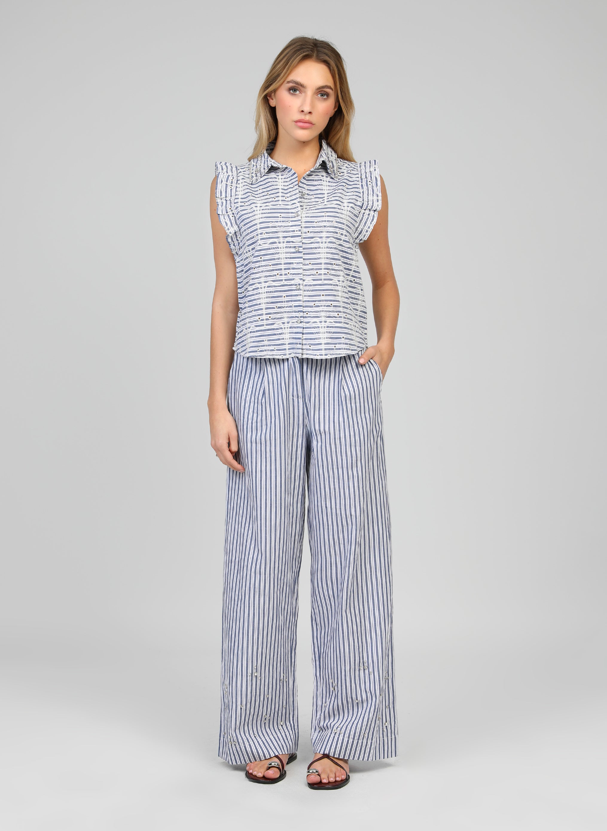 PANTALON RONALY bleu