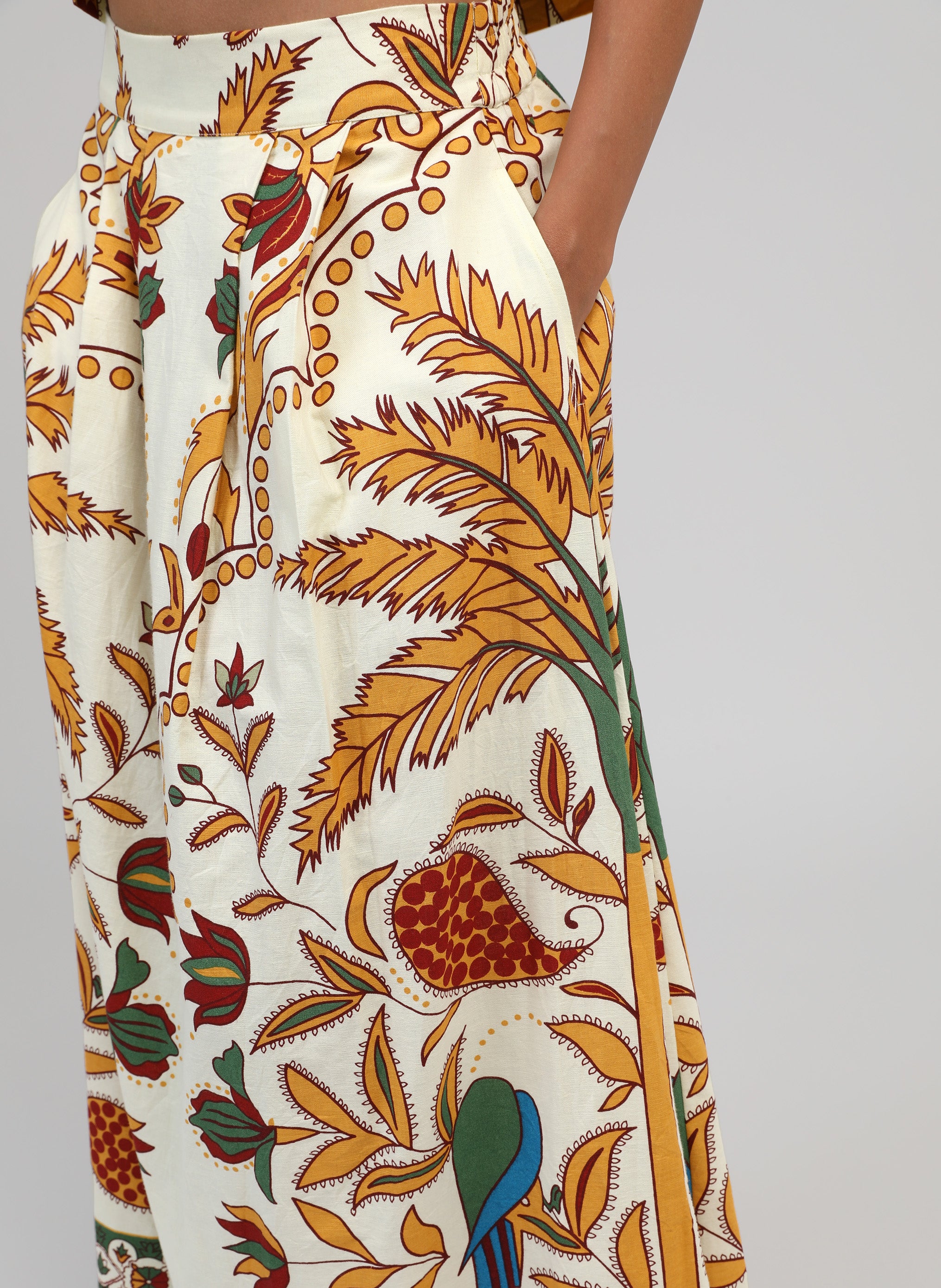 JUPE LONGUE ROSALINA tropico jaune