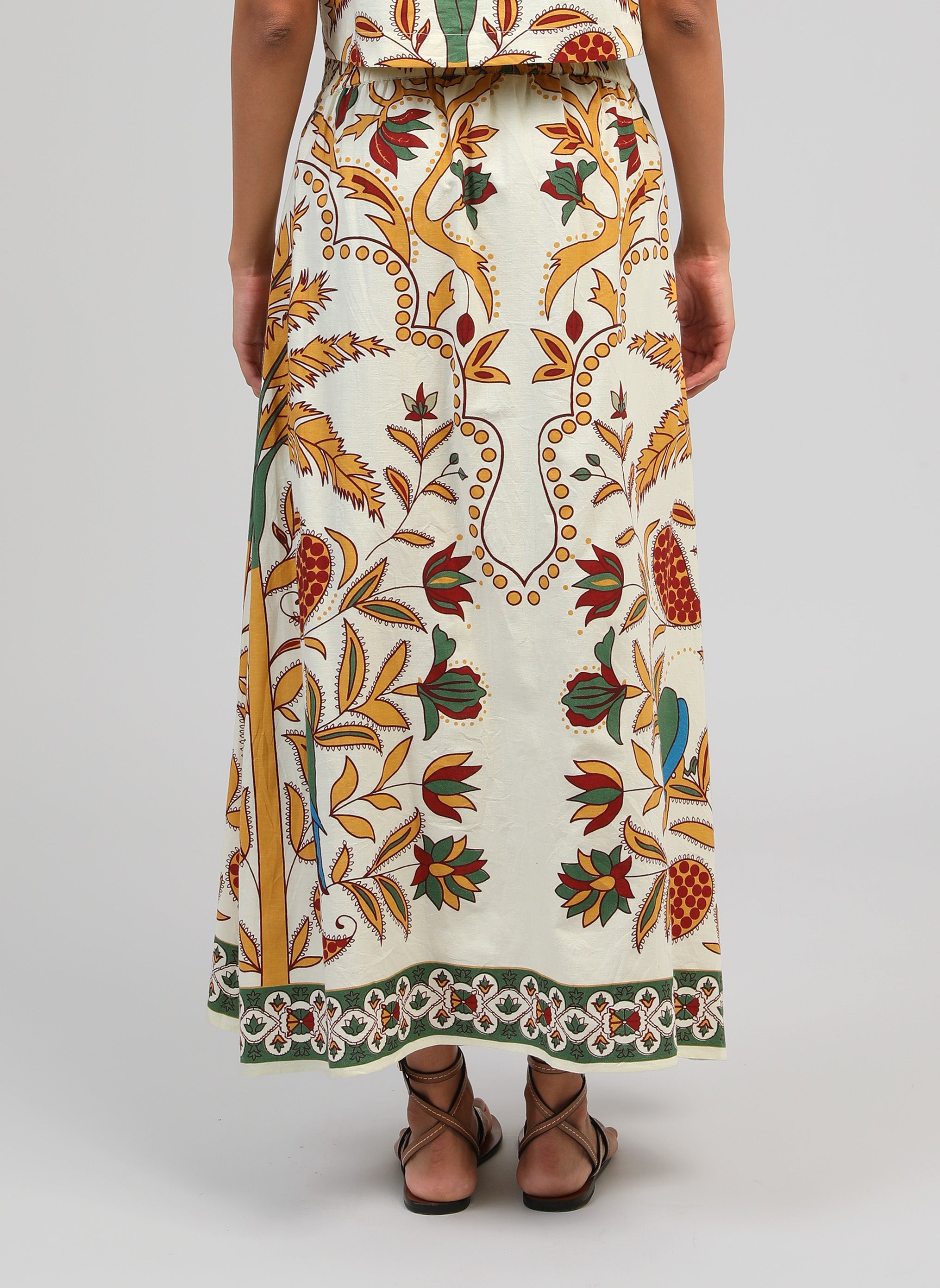 JUPE LONGUE ROSALINA tropico jaune