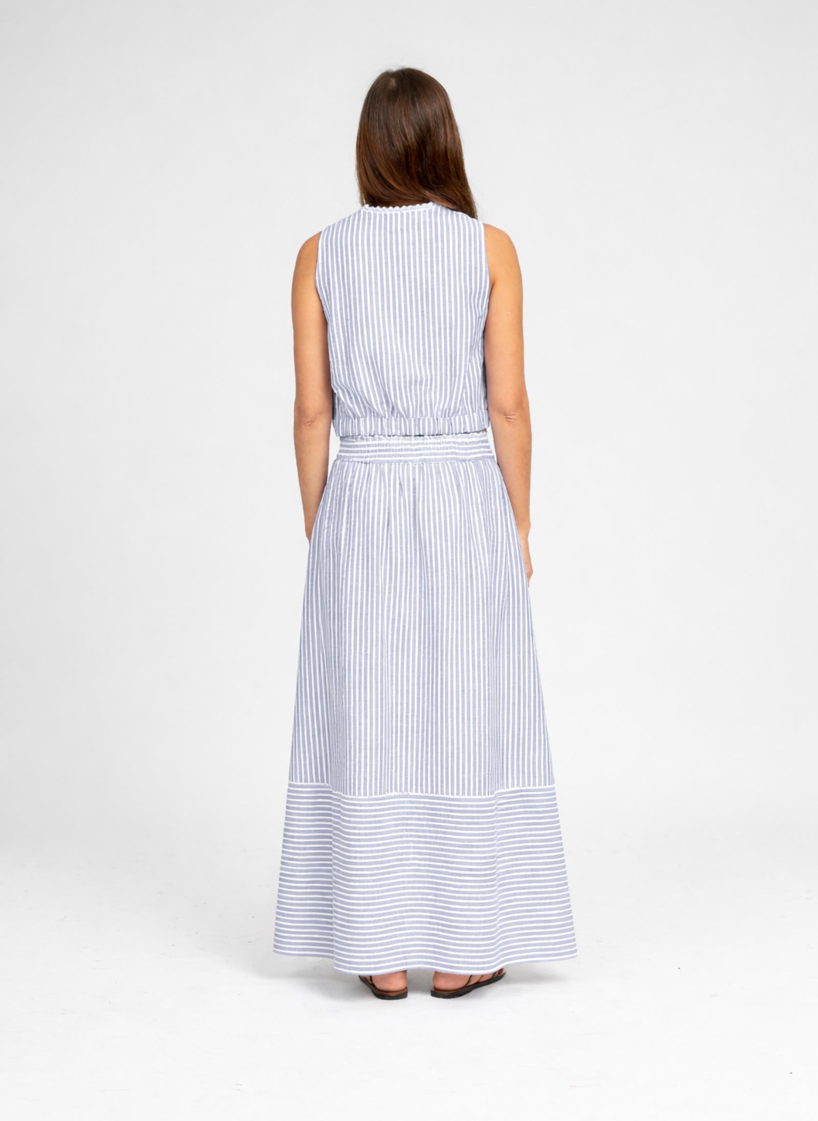 JUPE MIDI RALYTA bleu