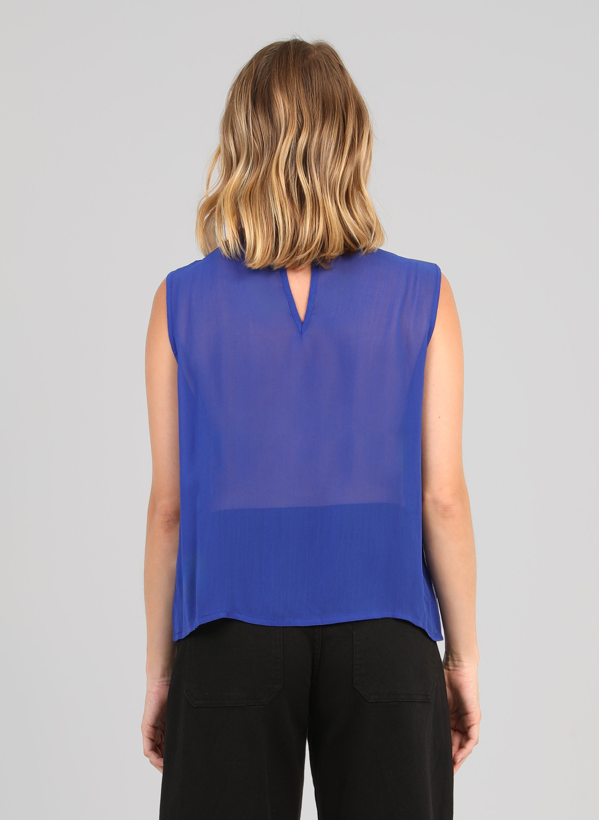 TOP SAHANIE bleu electrique